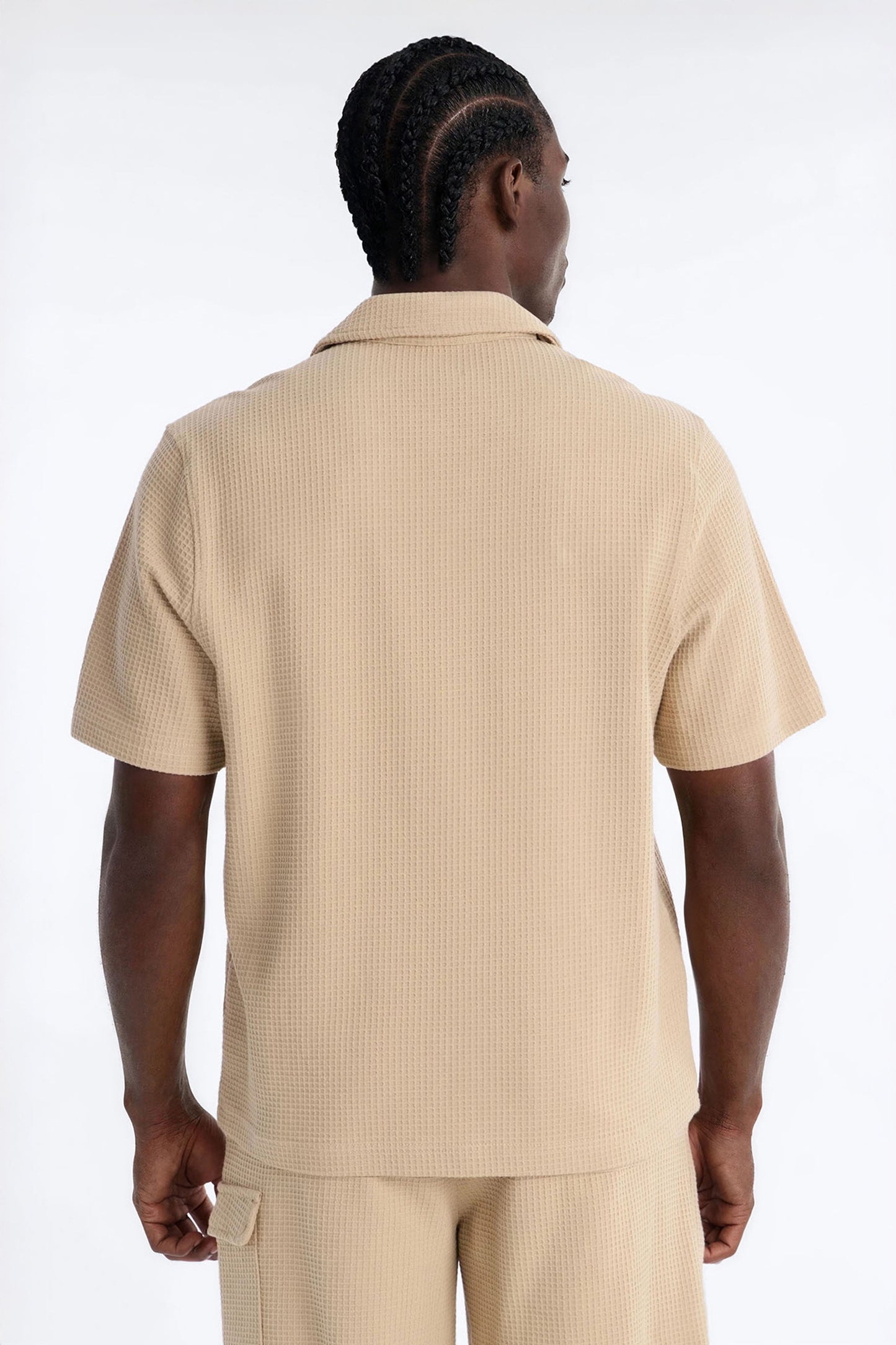 Culver City Waffle Knit Button Up - Stone Fashion Nova