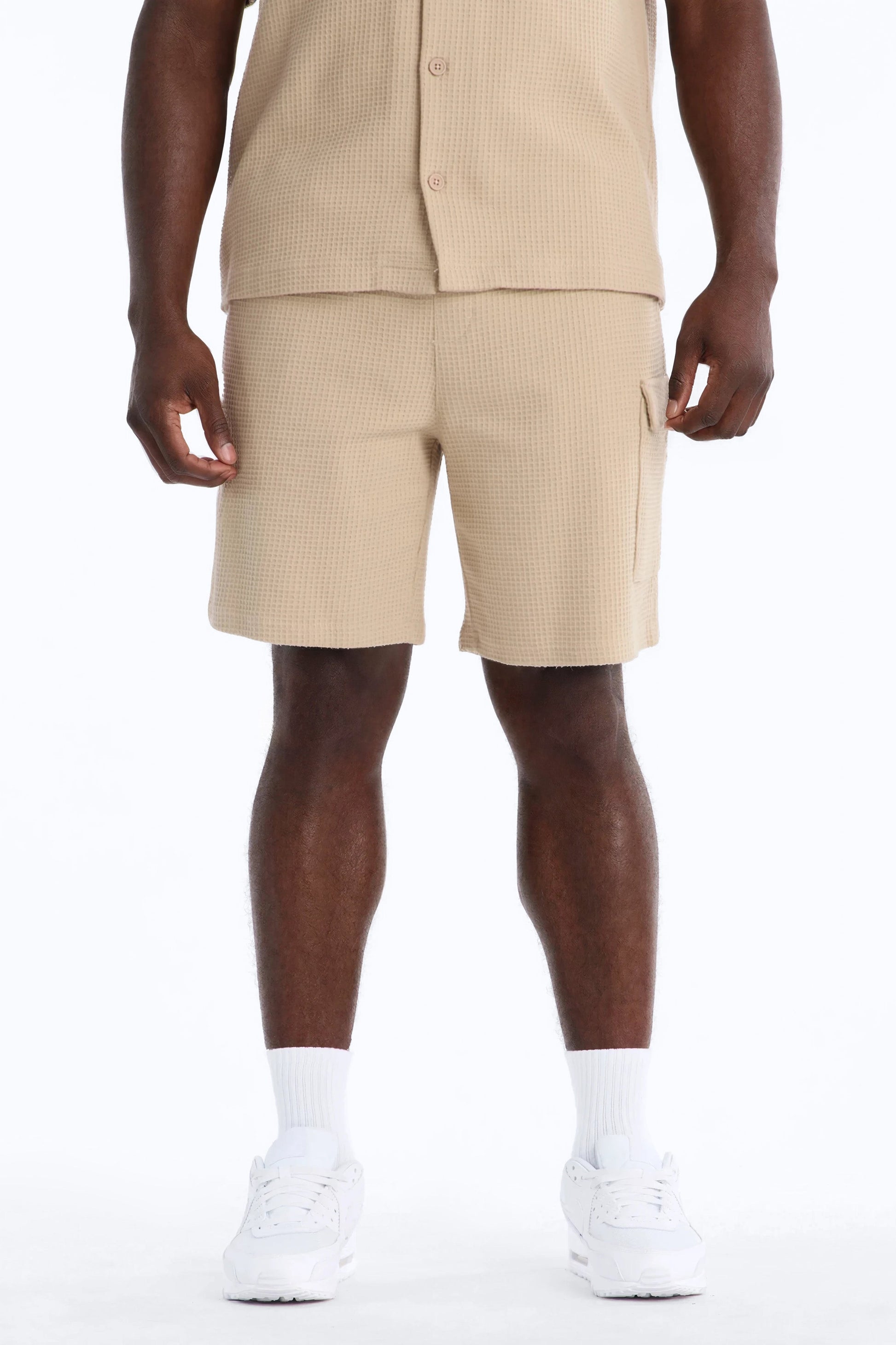 Relaxed Culver City Waffle Knit Short - Stone Fashion Nova