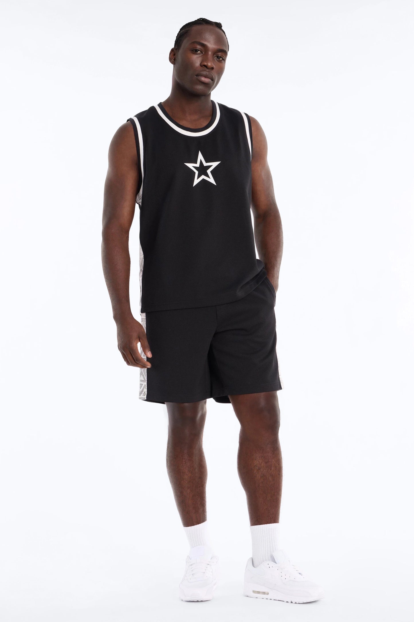 Relaxed All Stars Elevated Jersey Short - Black Fashion Nova