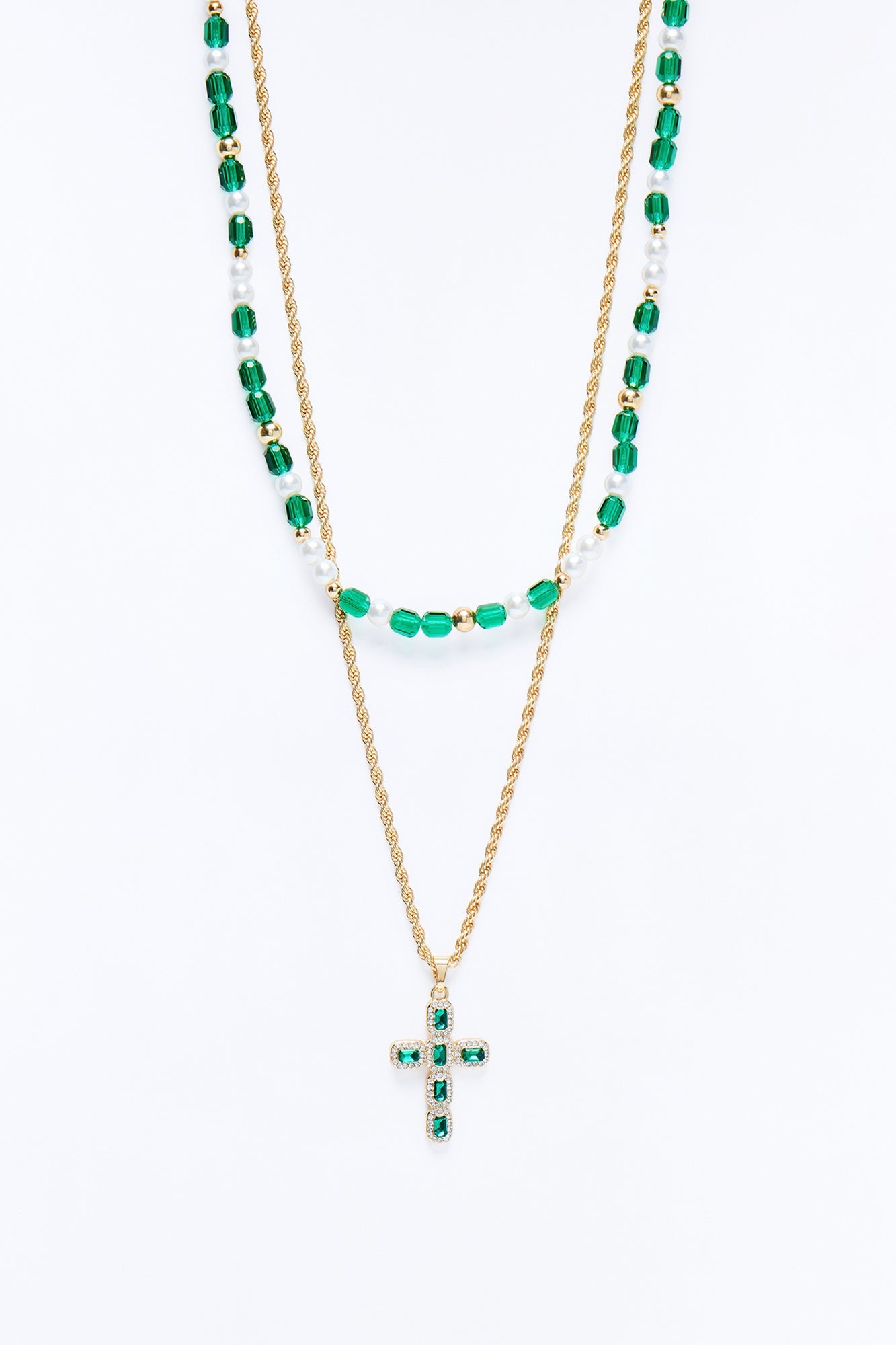 Saint Envy Necklace Set - Gold Fashion Nova