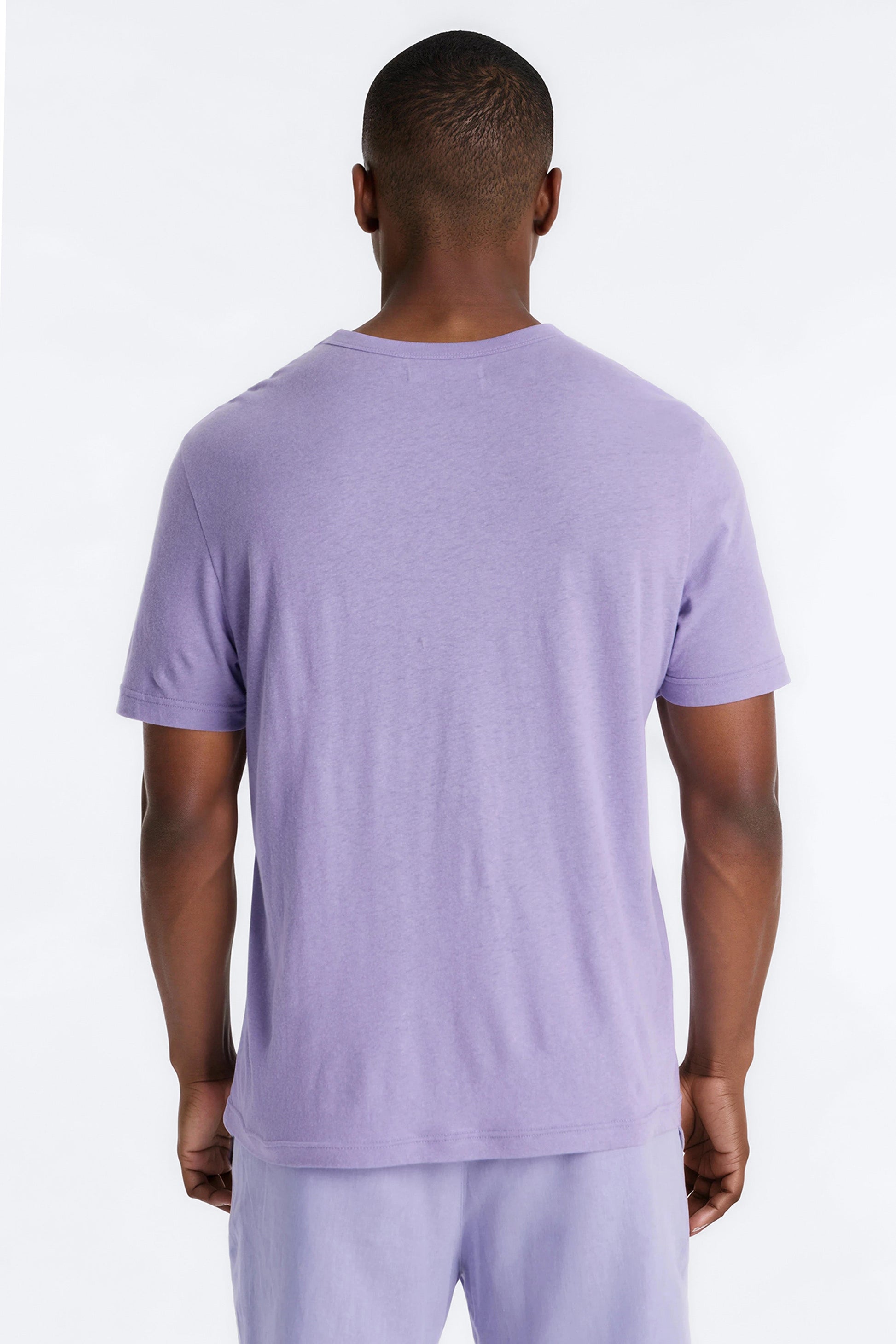 Bahamas Linen Crew Tee - Lavender Fashion Nova
