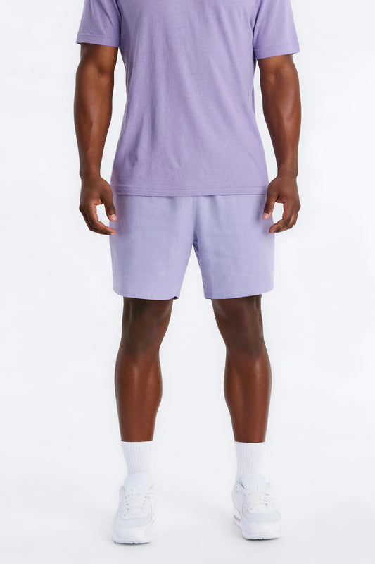 Bahamas Linen Slim Short - Lavender Fashion Nova