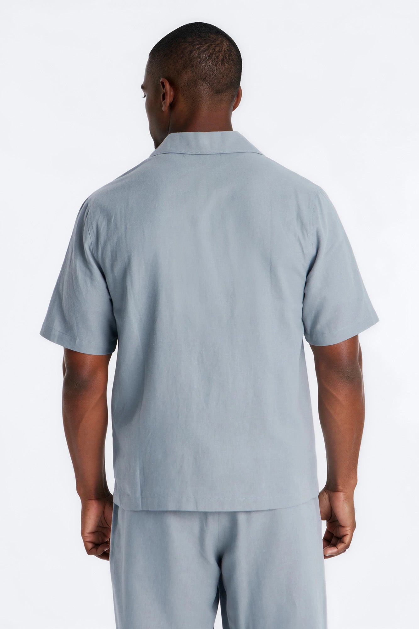 Bahamas Linen Shirt - Slate Blue Fashion Nova