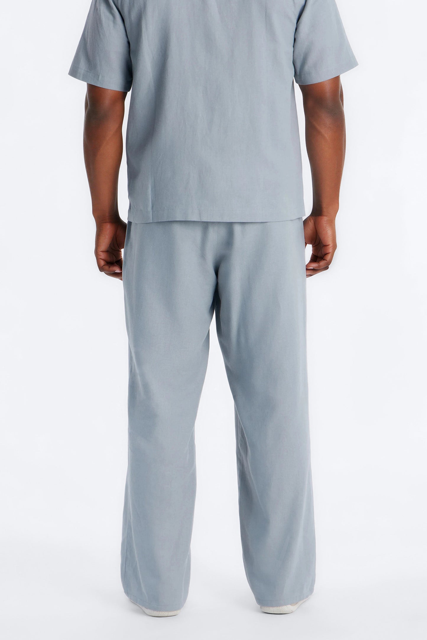 Bahamas Linen Baggy Pull On Pants - Slate Blue Fashion Nova