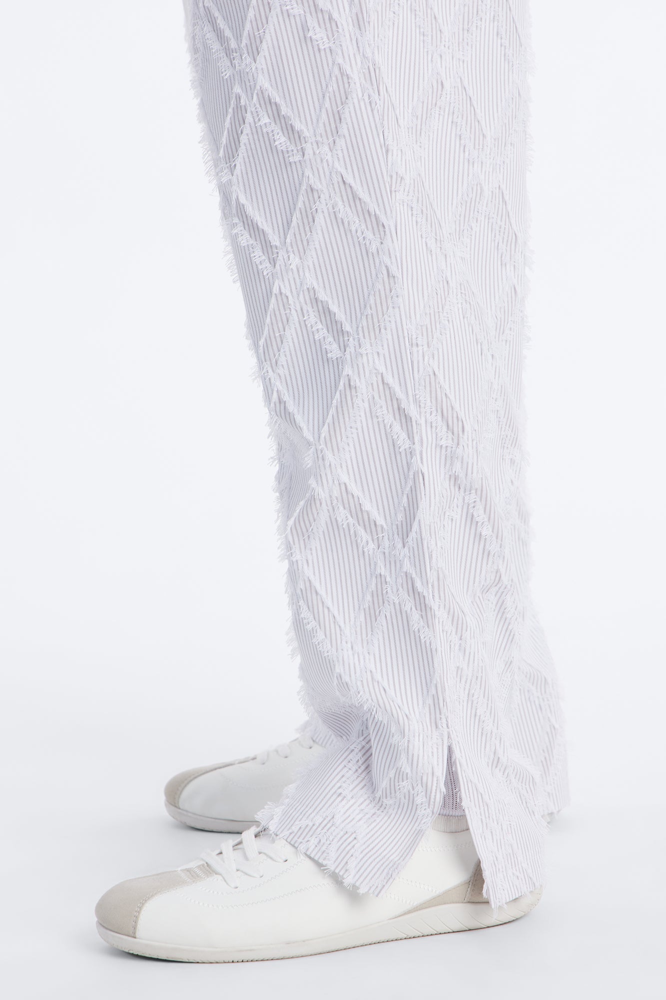 Straight Sahara Stripe Pant - White Fashion Nova