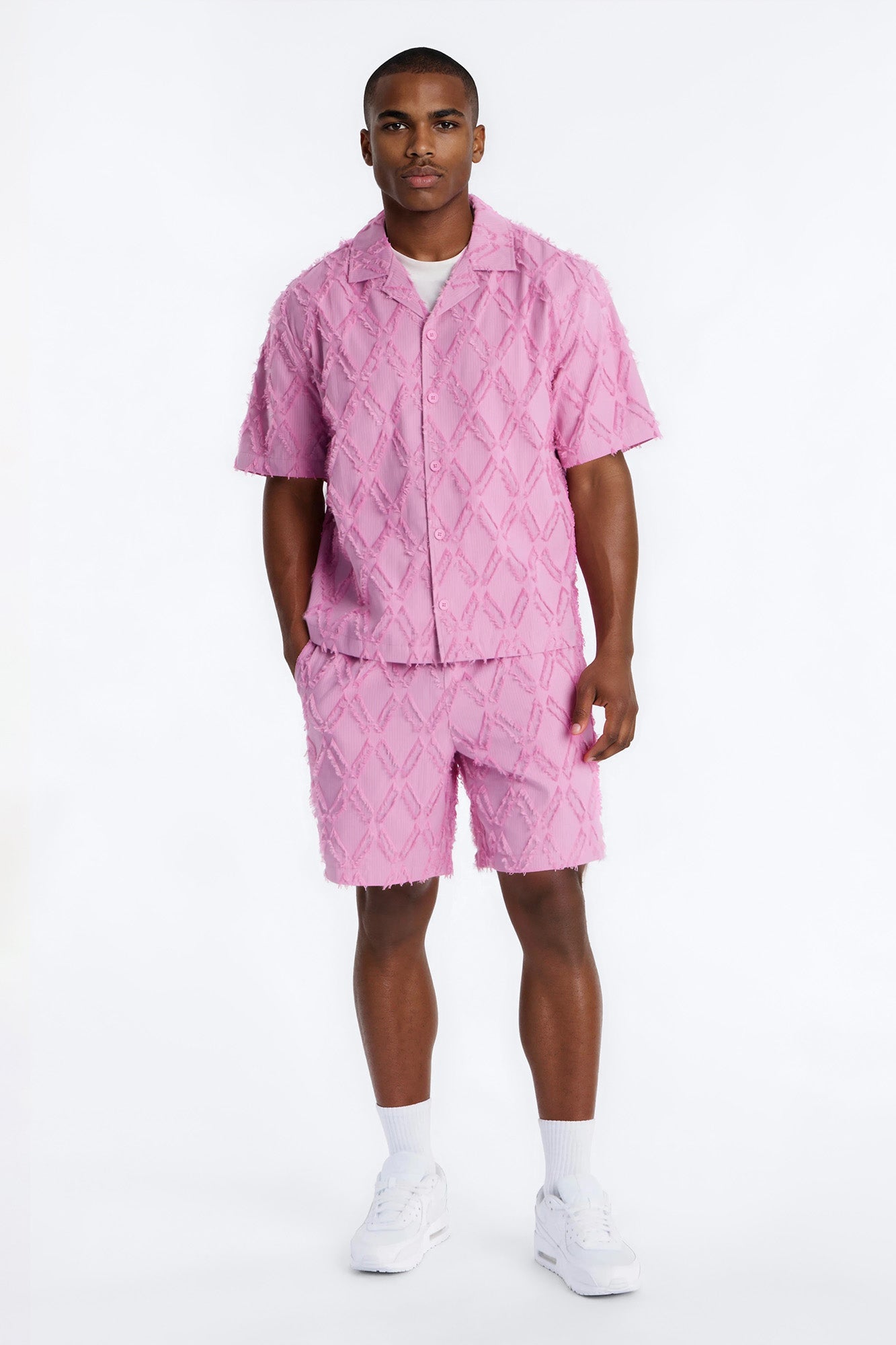 Relaxed Sahara Stripe Short - Mauve Fashion Nova
