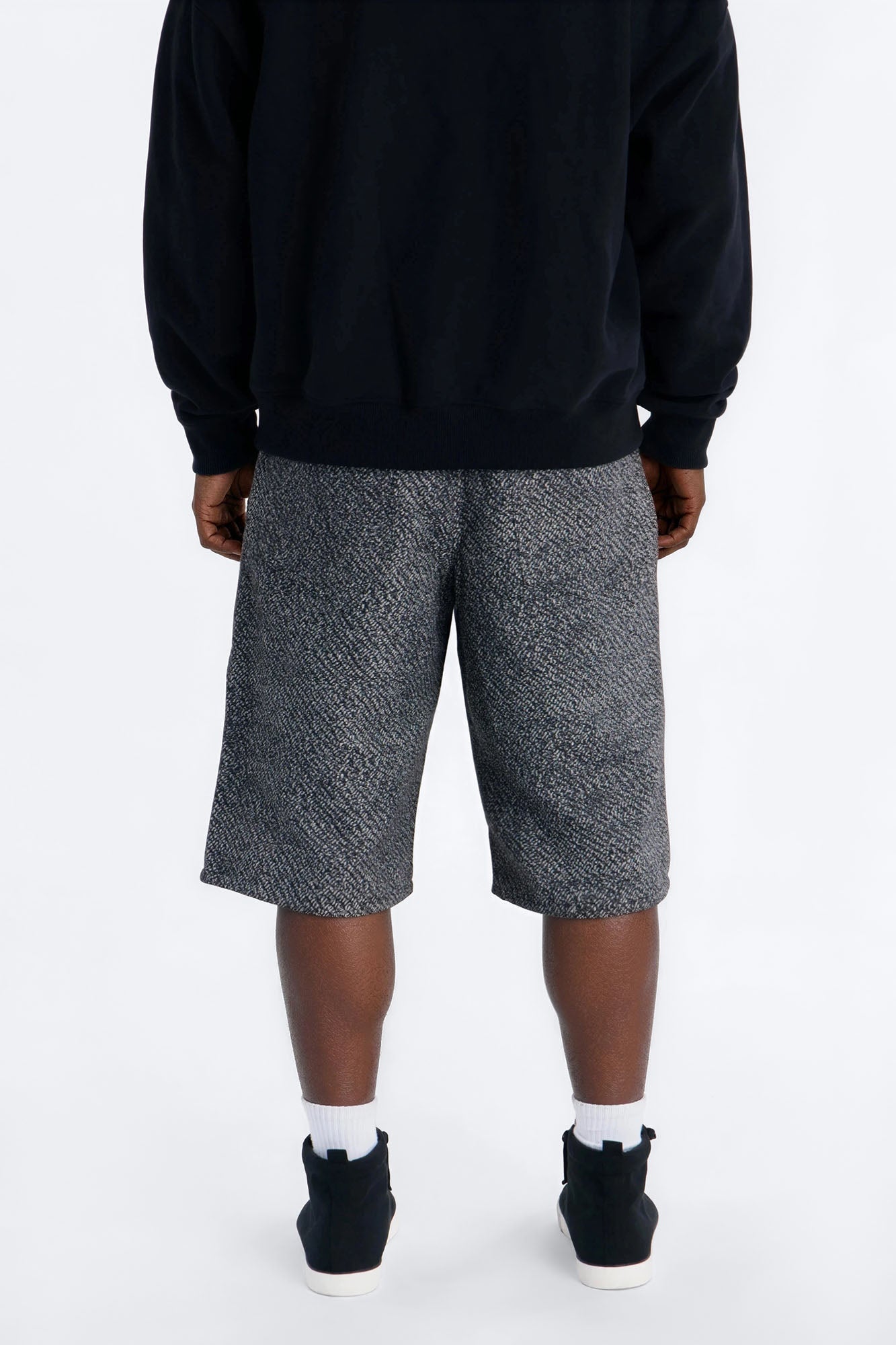 Baggy Tapestry Denim Short - Grey Fashion Nova