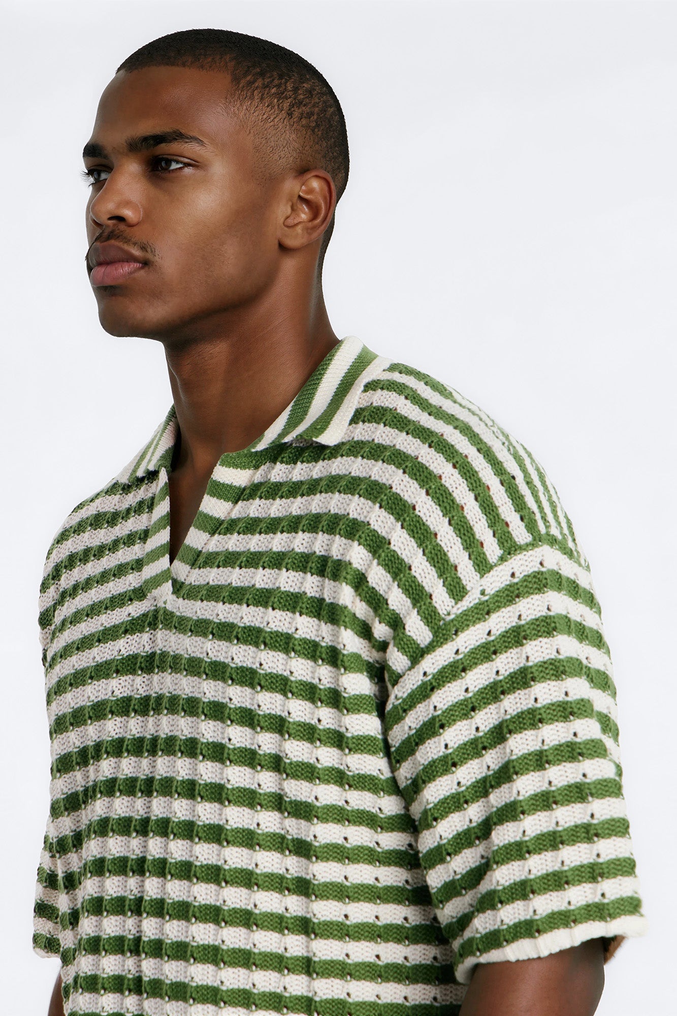 Relaxed Regatta Stripe Polo - Green Fashion Nova