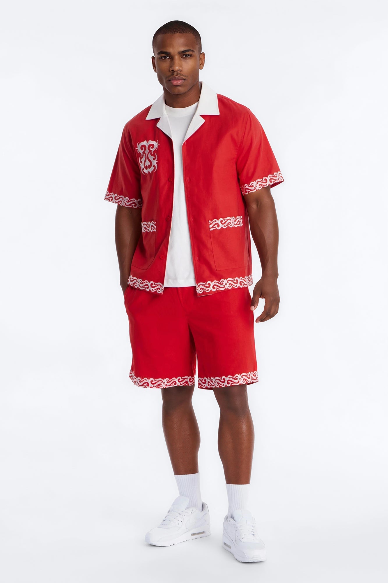 Relaxed Coastal Isla Short - Red Fashion Nova