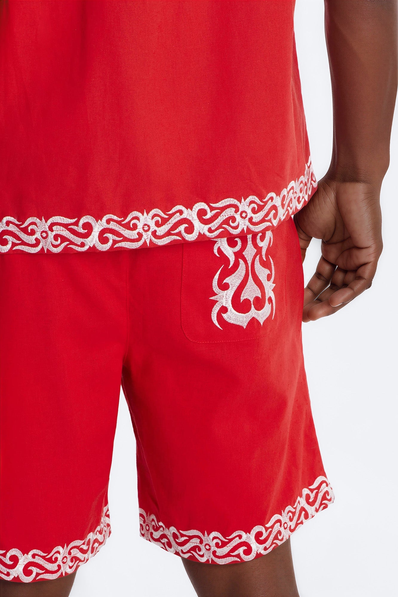 Relaxed Coastal Isla Short - Red Fashion Nova