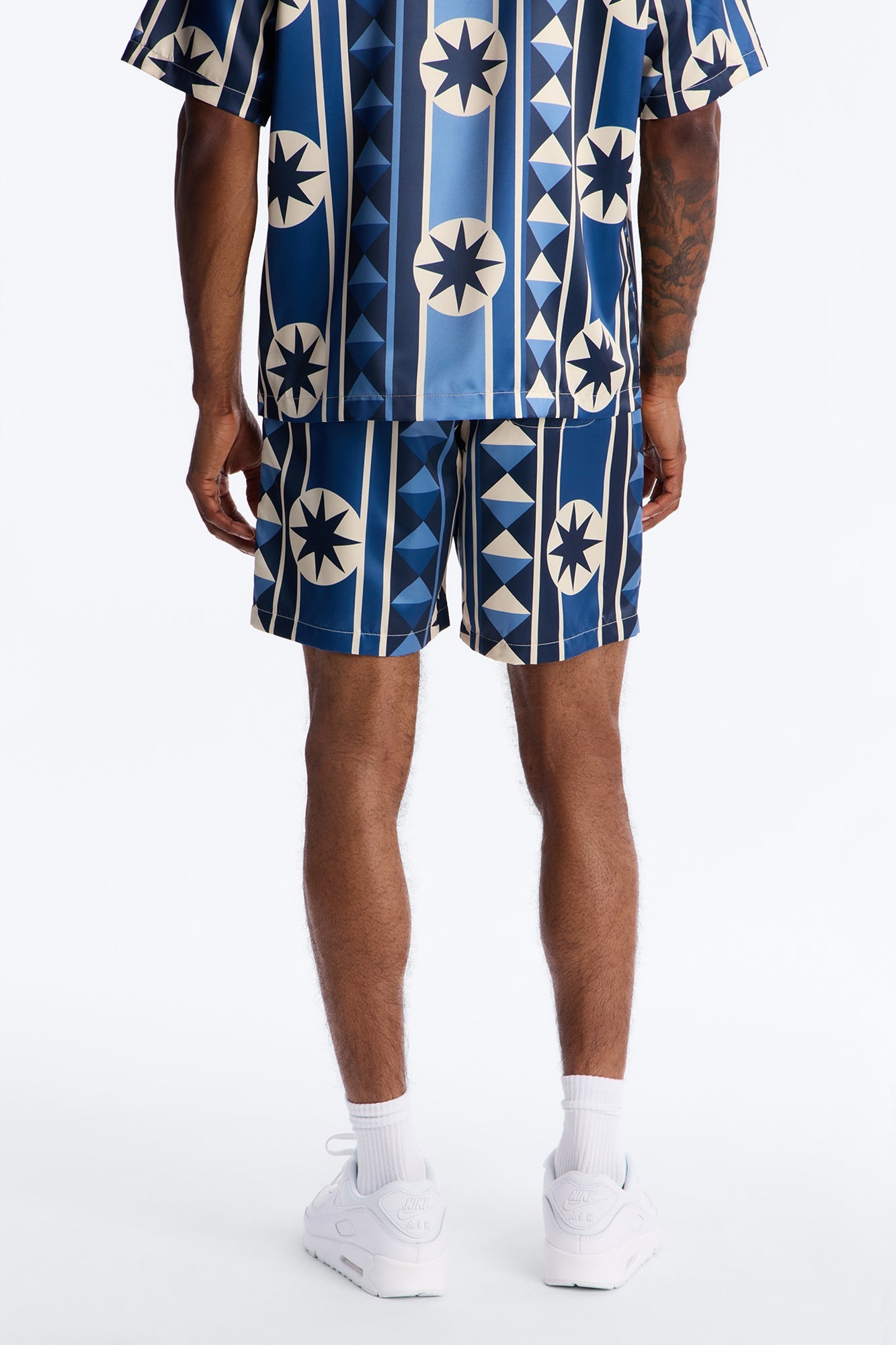 Toscana Geo Relaxed Short - Blue Fashion Nova