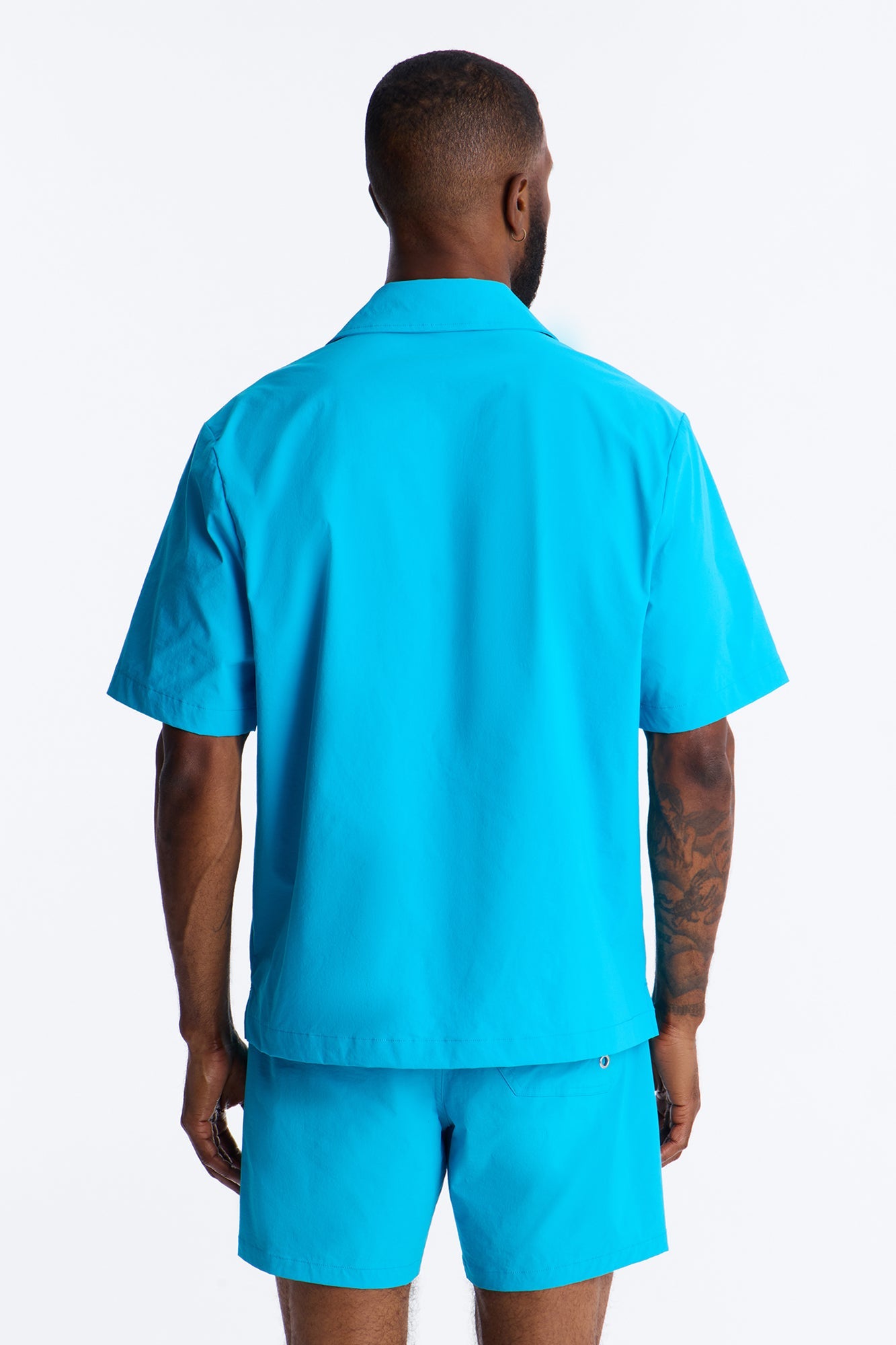 Montez Cuban Collar Button Up Shirt - Blue Fashion Nova