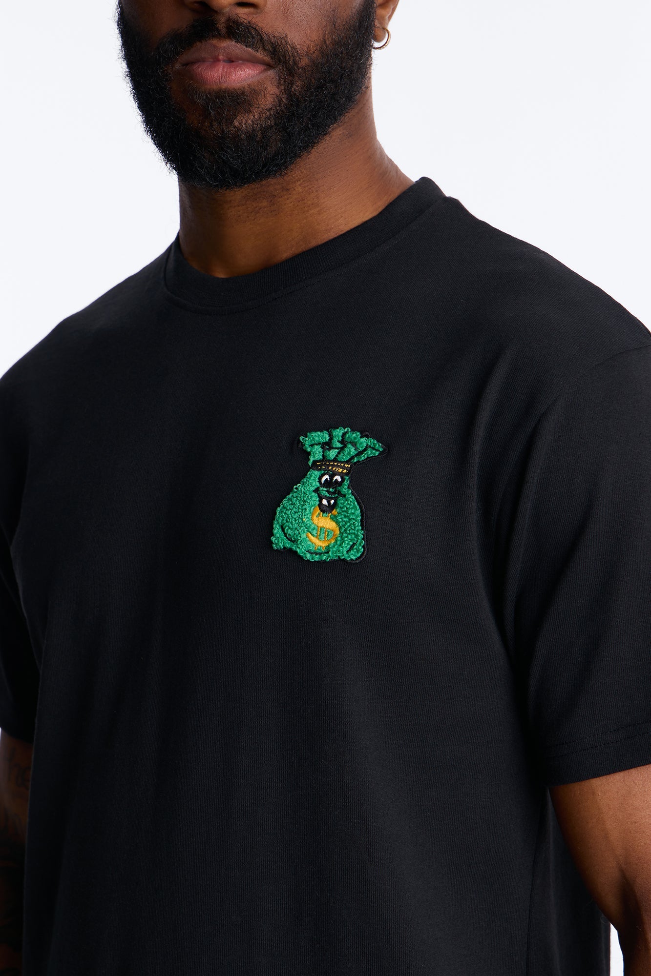 Lil Money Bag Short Sleeve Tee - Black Fashion Nova