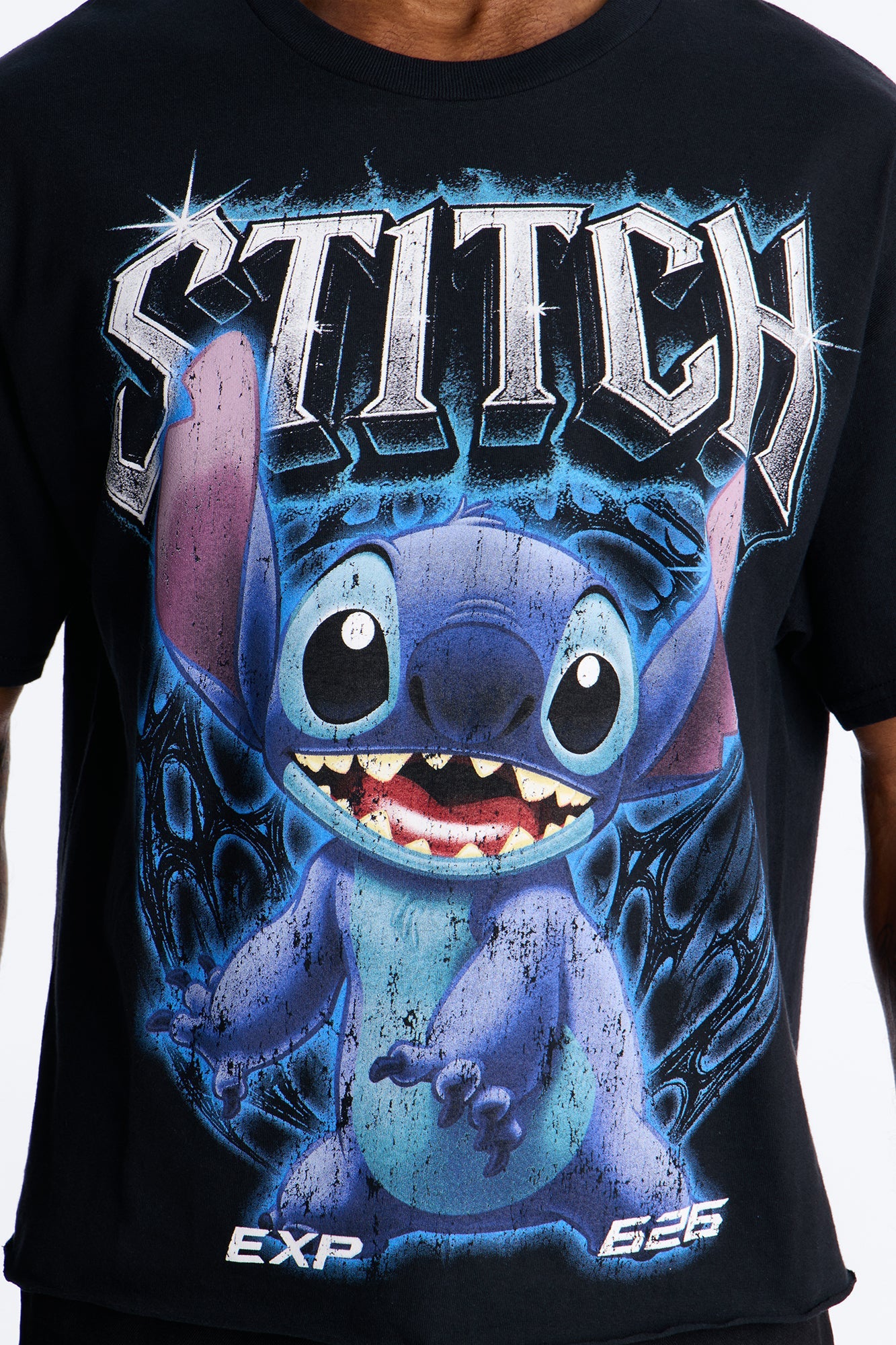 Disney Stitch Short Sleeve Tee - Black Fashion Nova