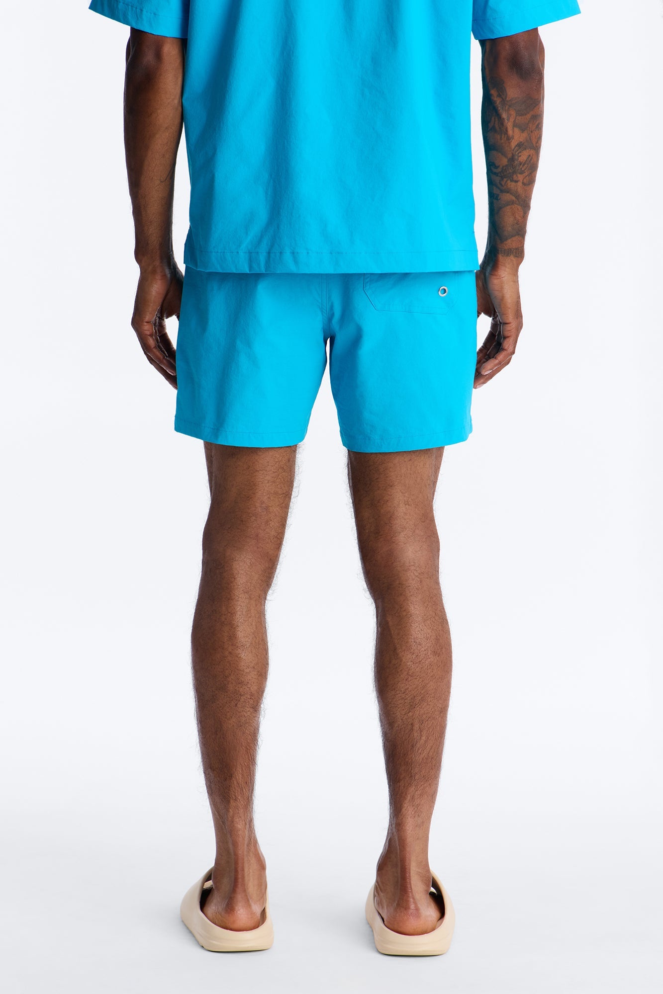 Montez Stretch Swim Trunk 6″ - Blue Fashion Nova
