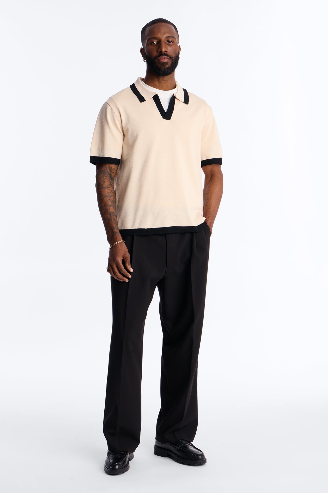 Rue Saint Johnny Collar Polo - Tan Fashion Nova