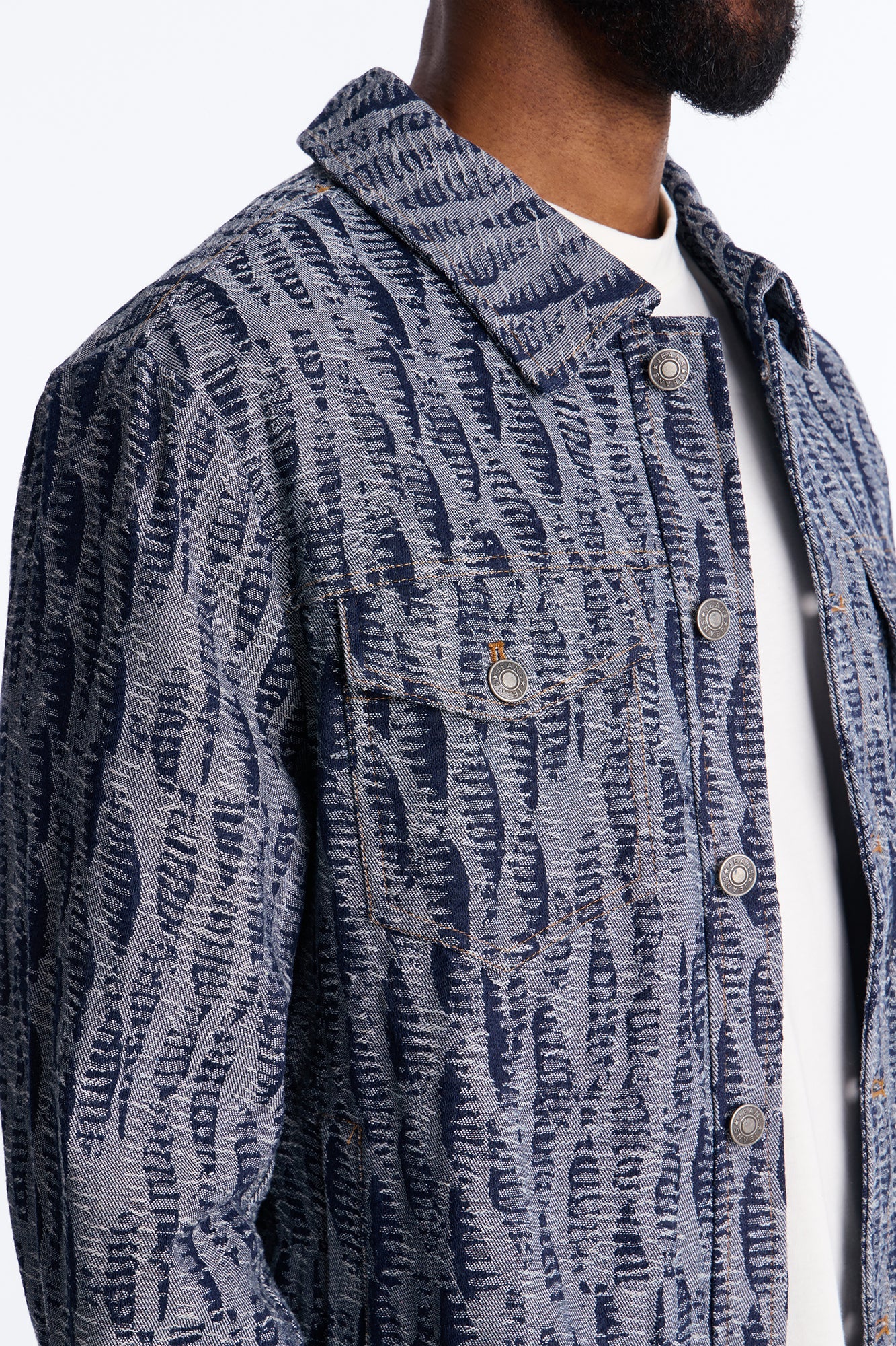 Cropped Matrix Denim Trucker Jacket - Dark Wash Fashion Nova