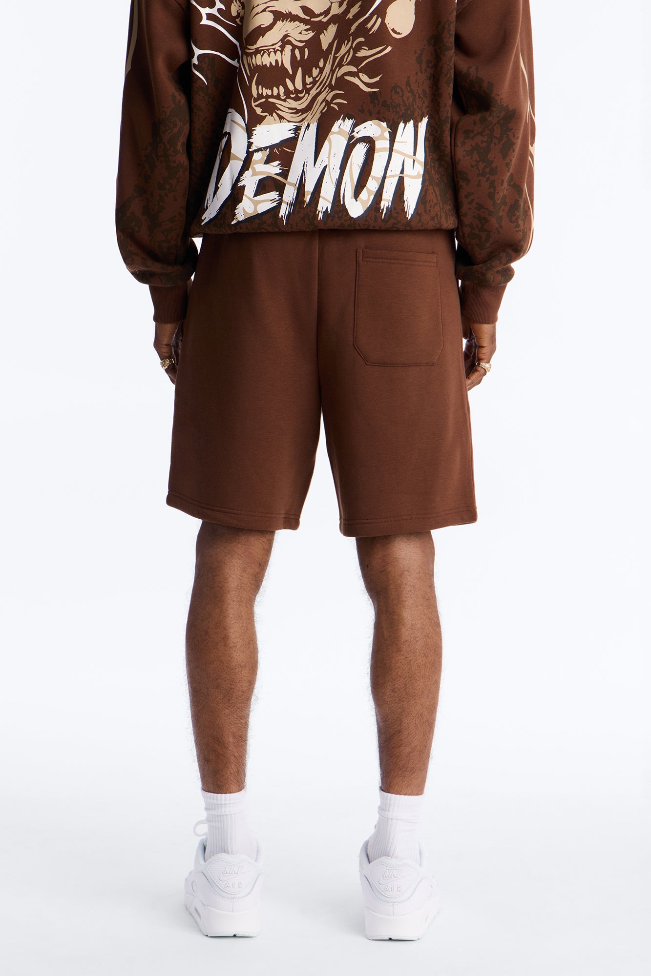 Dodge Demon Oni Mask Sweatshorts - Brown Fashion Nova