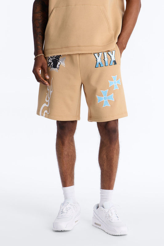 Eagles Fly Sweatshorts - Khaki Fashion Nova