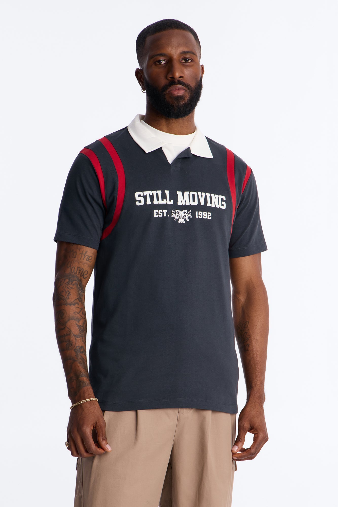 Relaxed Still Moving Polo - Black Fashion Nova