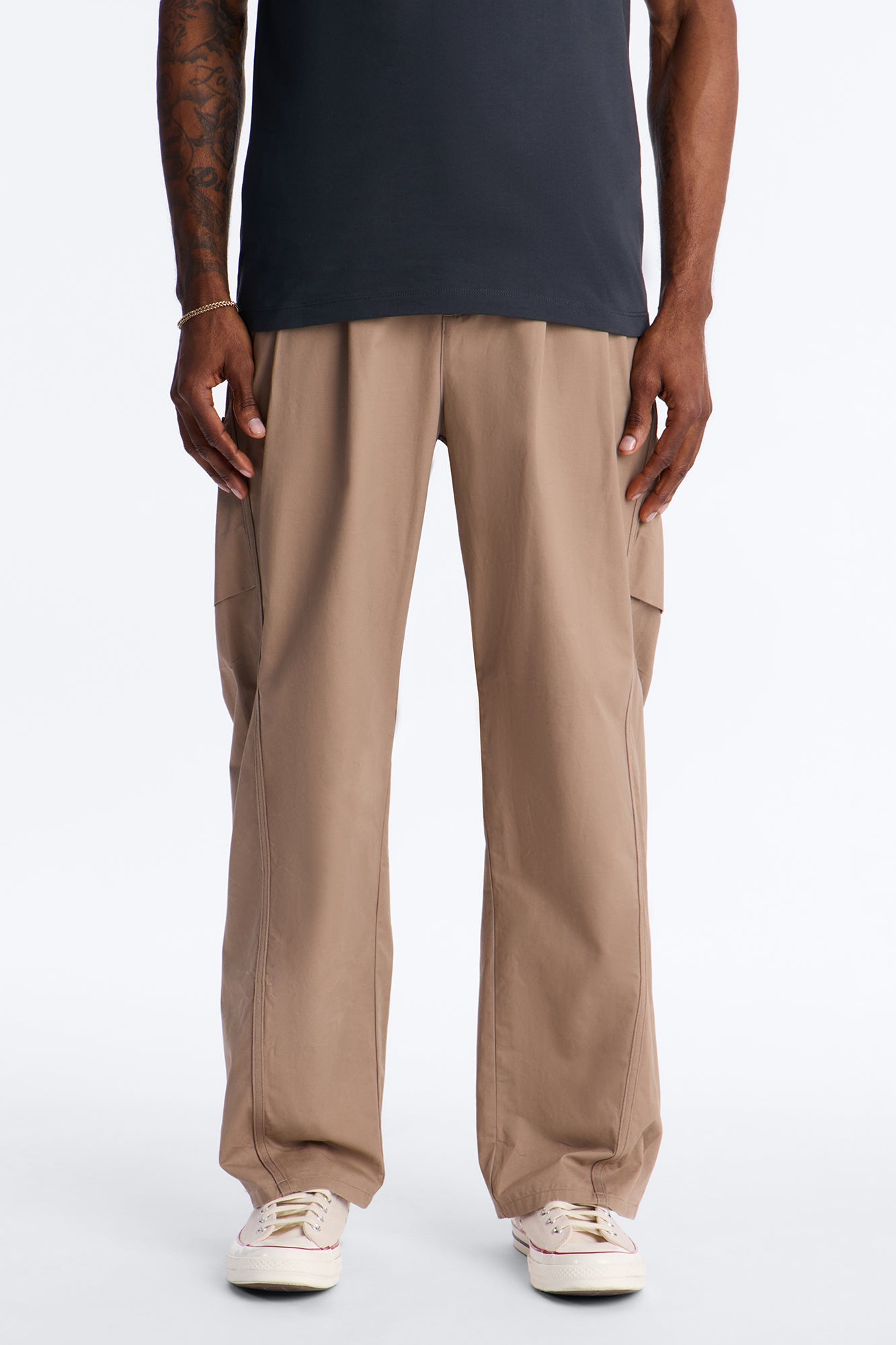 Barrel Accordion Pant - Brown Fashion Nova