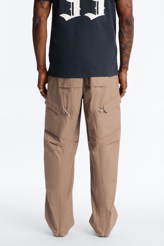 Barrel Accordion Pant - Brown Fashion Nova