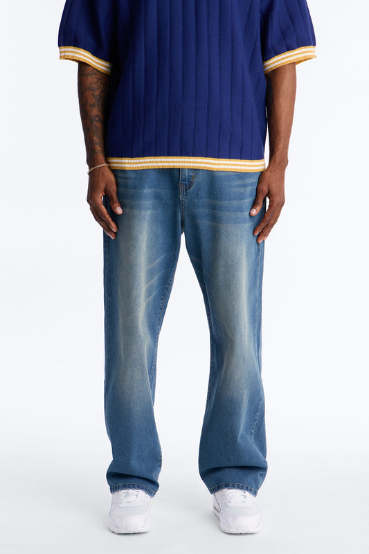 Everyday Baggy Clean Jean - Vintage Blue Wash Fashion Nova