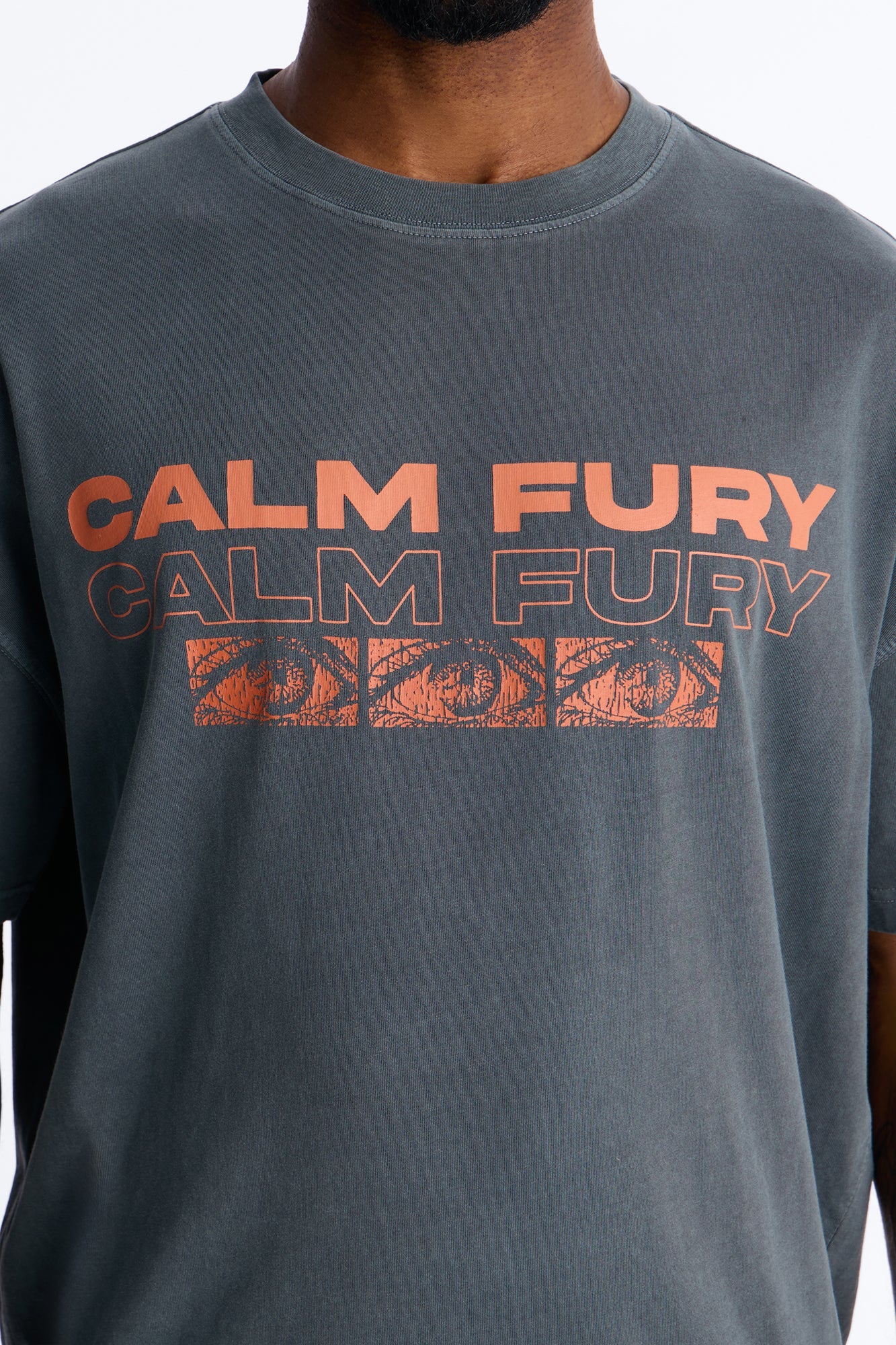 Calm Fury Oversized Short Sleeve Tee - Grey Fashion Nova