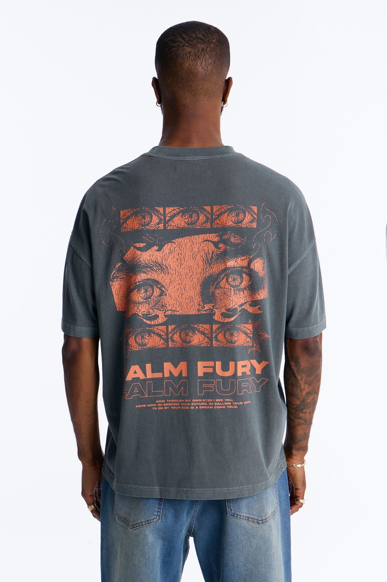 Calm Fury Oversized Short Sleeve Tee - Grey Fashion Nova