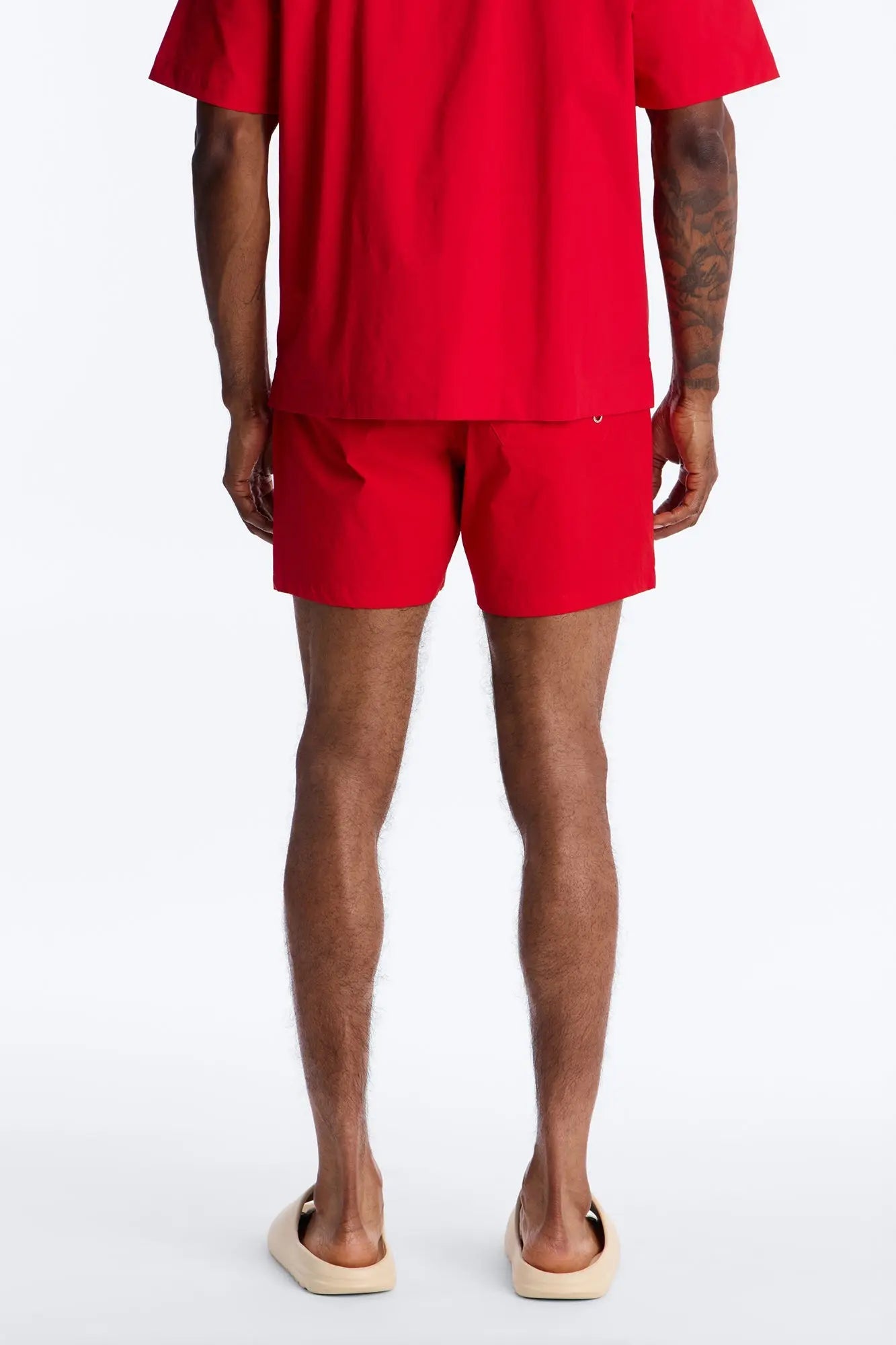 Montez Stretch Swim Trunk 6″ - Brick Red Fashion Nova