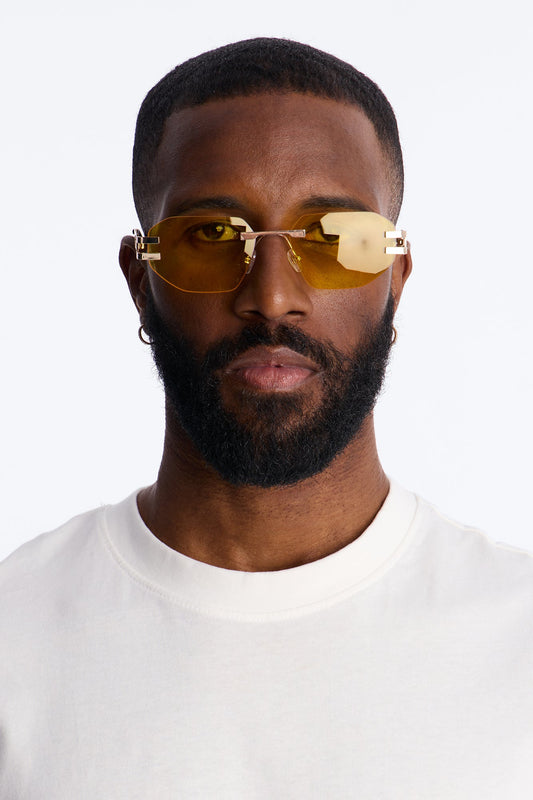 Statement Angular Sunglasses - Yellow Fashion Nova