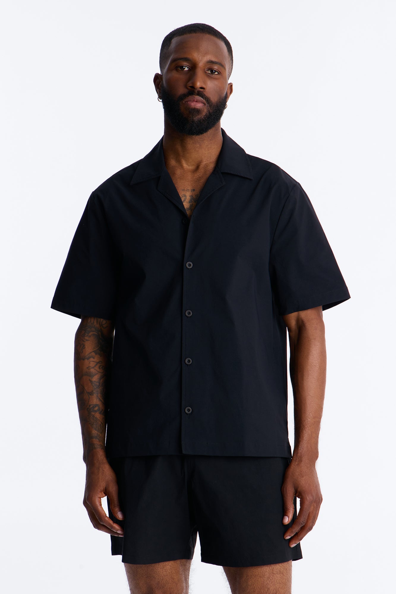 Montez Cuban Collar Button Up Shirt - Black Fashion Nova