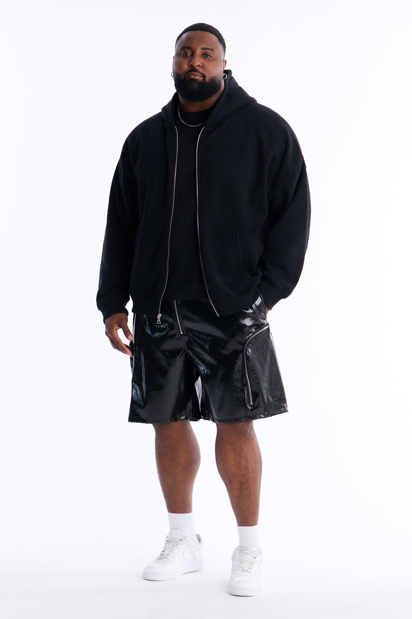 Relaxed Concordia Faux Leather Short - Black Fashion Nova