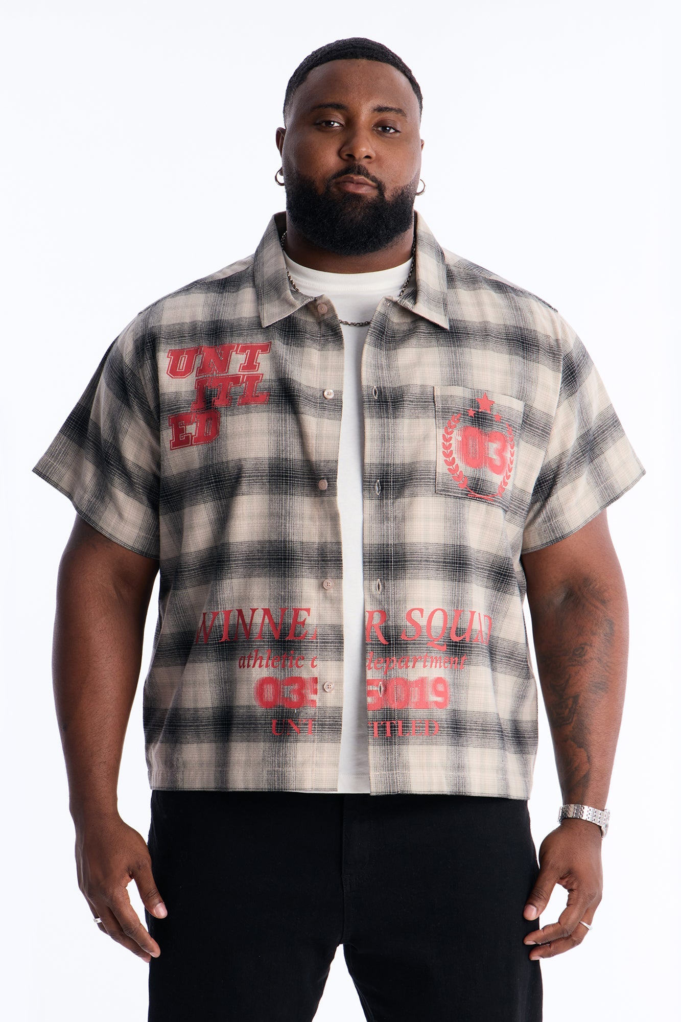 Winners Quad Button Up Shirt - Black Fashion Nova