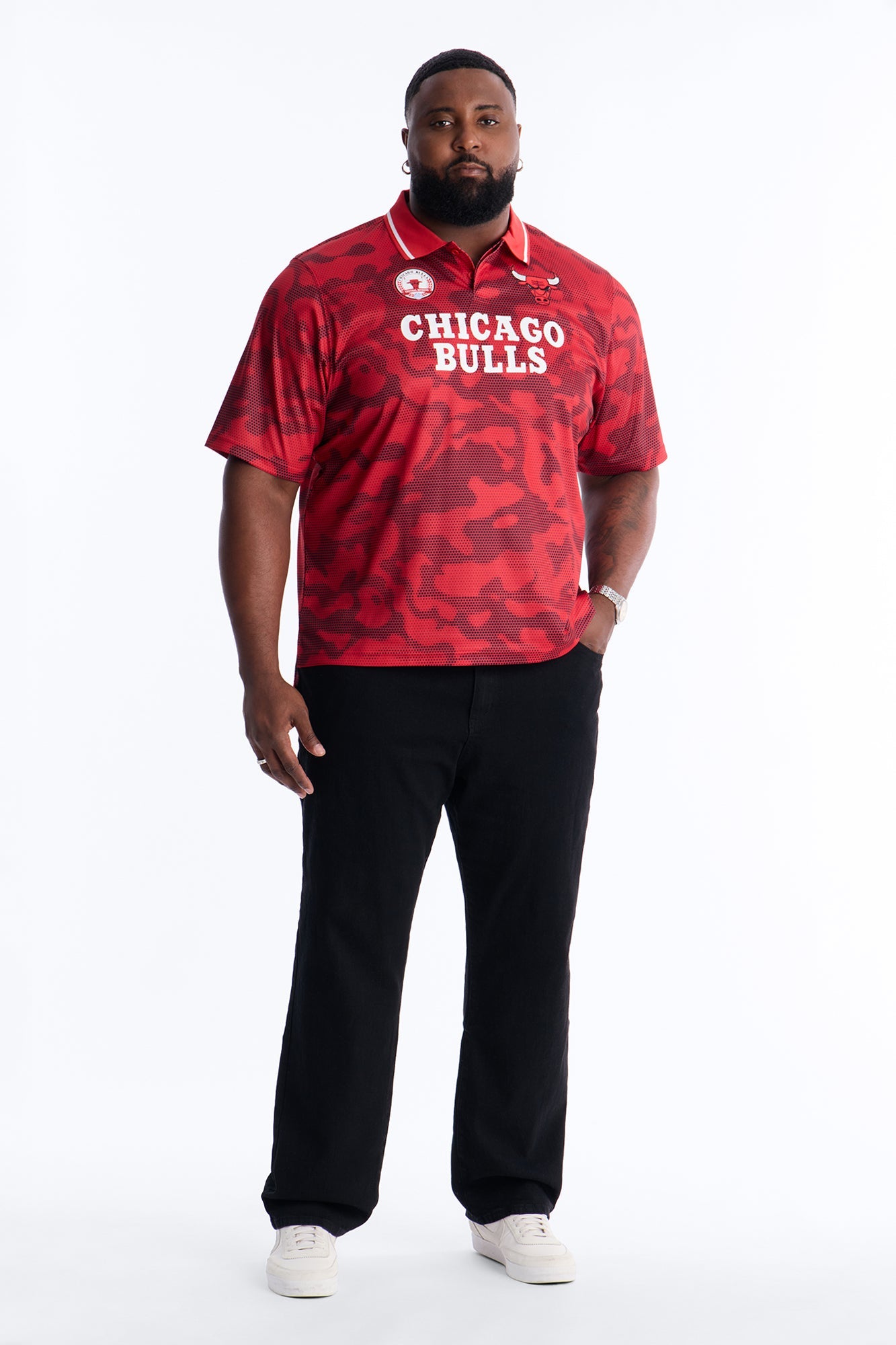 Bulls Digi Camo Soccer Top - Red Fashion Nova