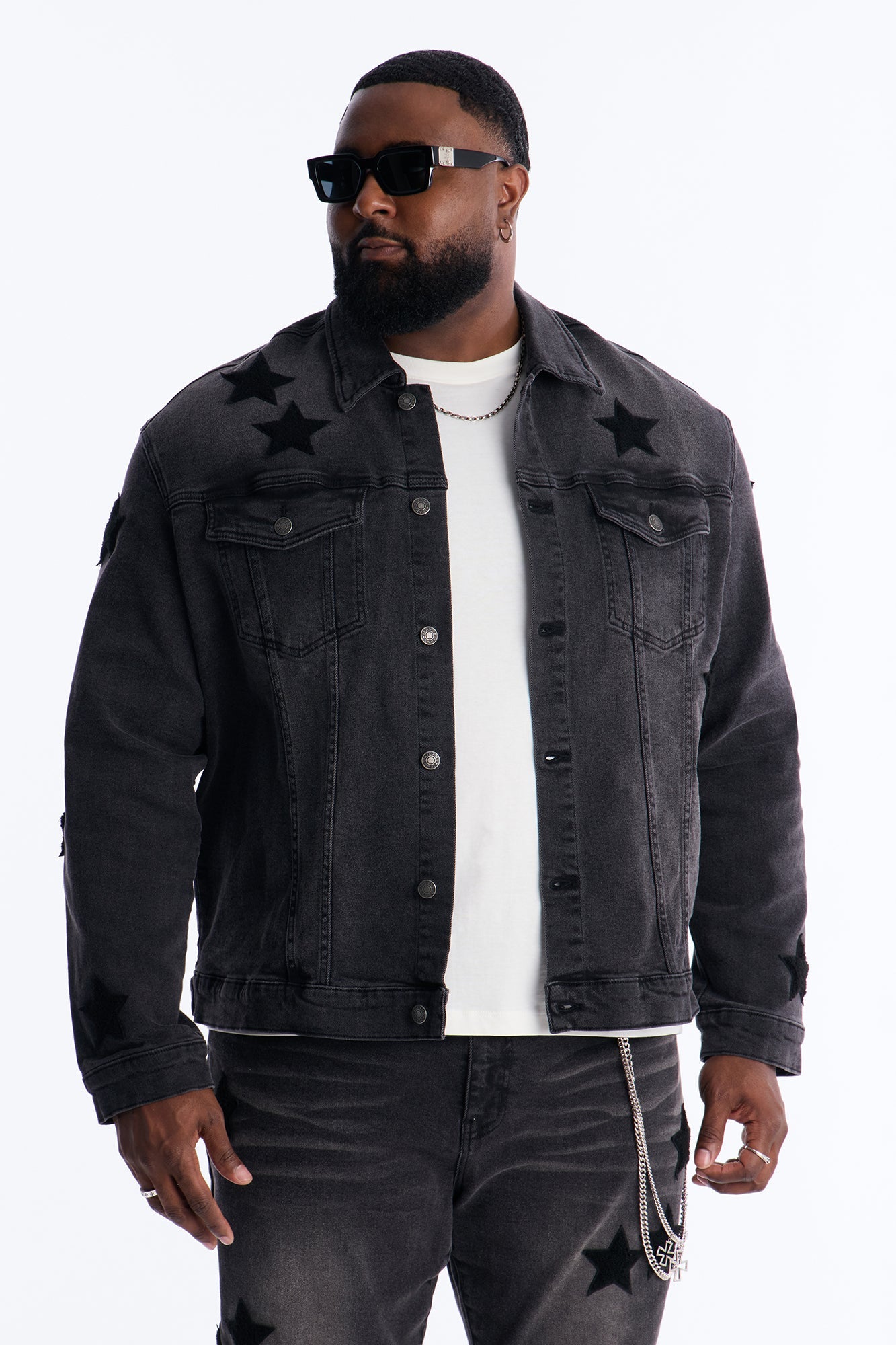 Stellar Denim Trucker Jacket - Black Wash Fashion Nova