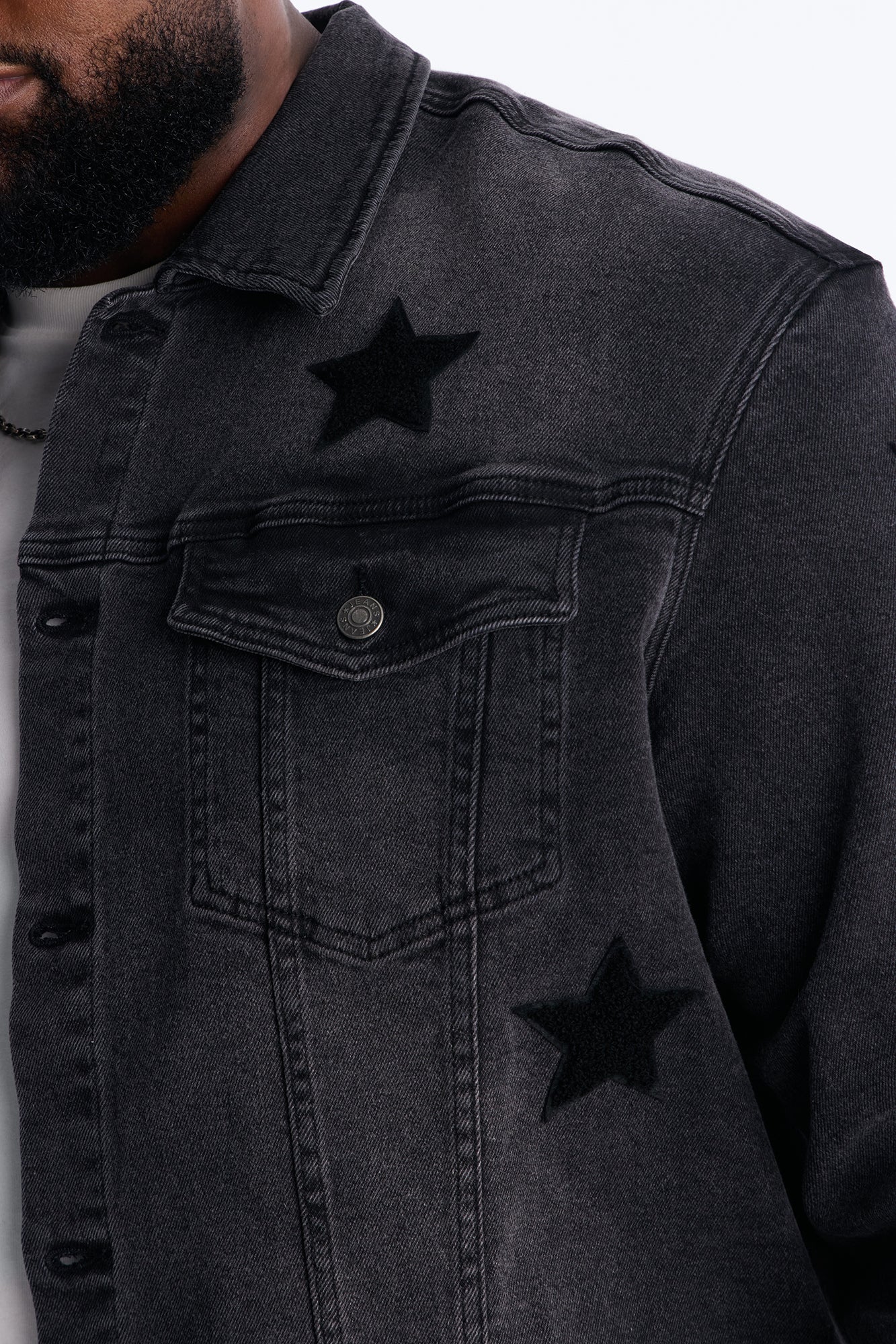 Stellar Denim Trucker Jacket - Black Wash Fashion Nova