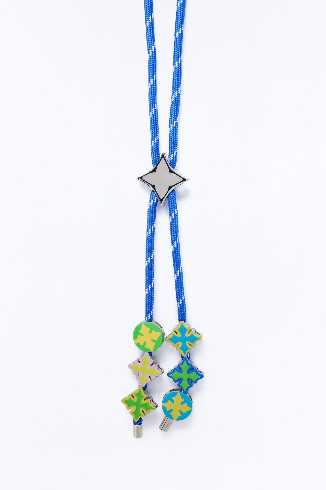 Icy Bungee Cord Necklace - Blue/combo Fashion Nova