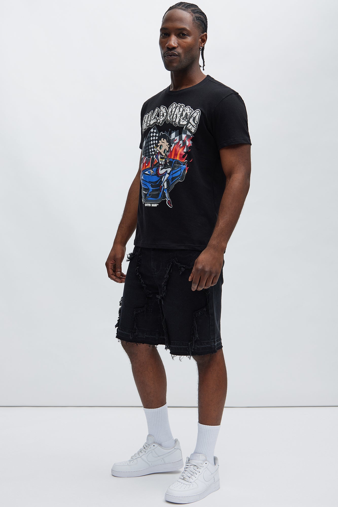 Barker Relaxed Denim Shorts - Black Fashion Nova