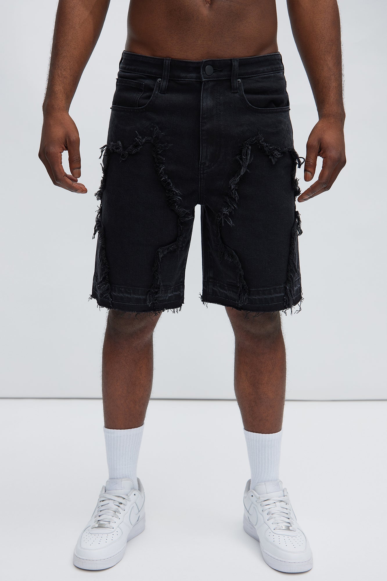 Barker Relaxed Denim Shorts - Black Fashion Nova