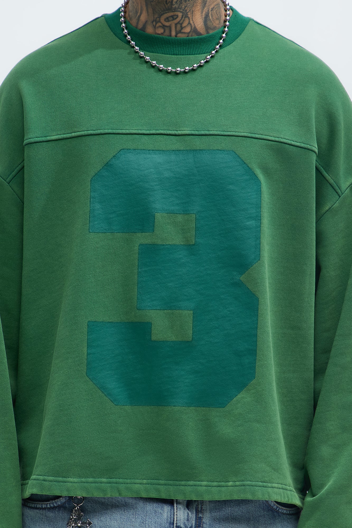 Kyle Long Sleeve Oversized Tee - Green Fashion Nova