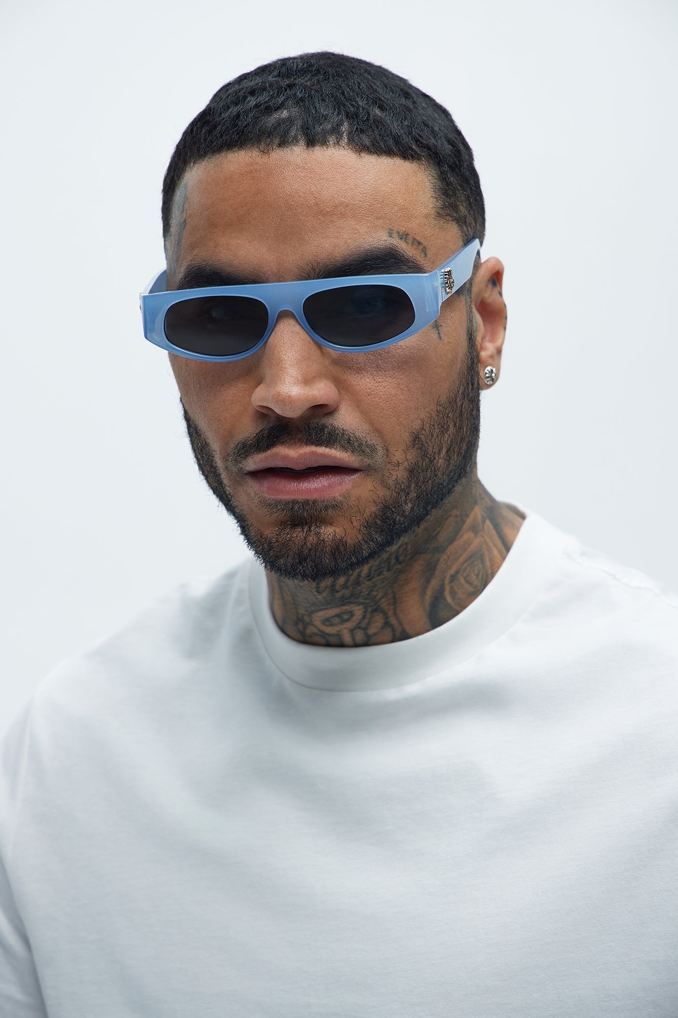 Vancouver Flat Top Sunglasses - Light Blue Fashion Nova