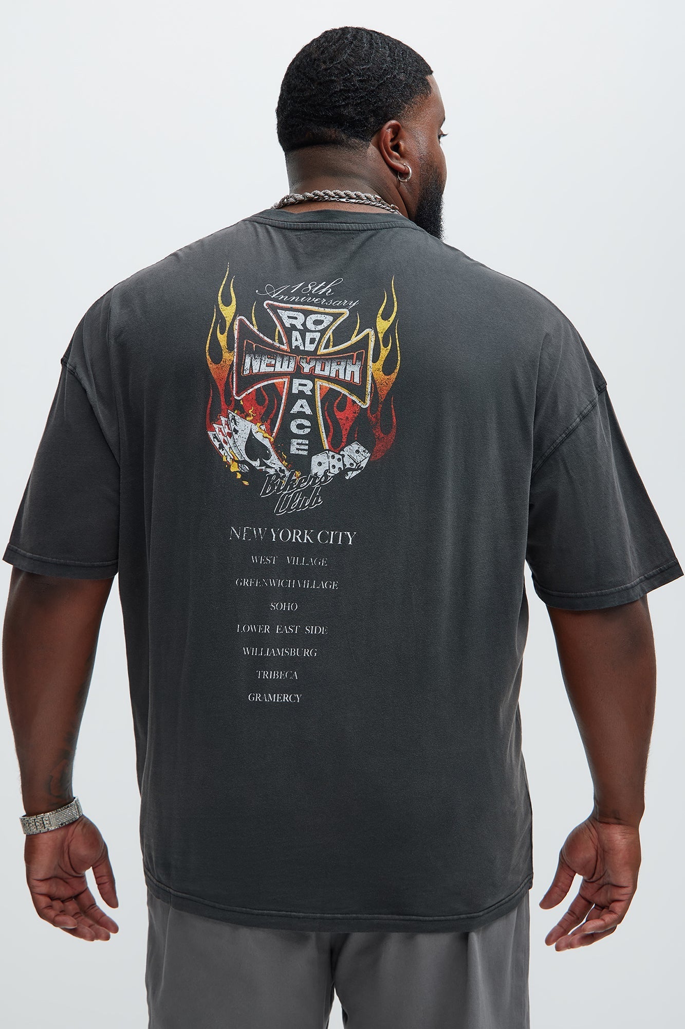 Road Race Oversized Short Sleeve Tee - Black Fashion Nova