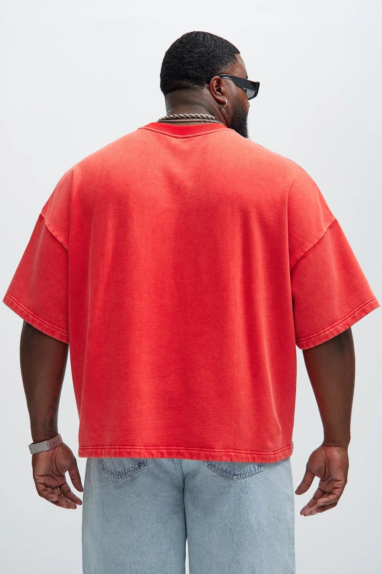Kyle Oversized Tee - Red Fashion Nova