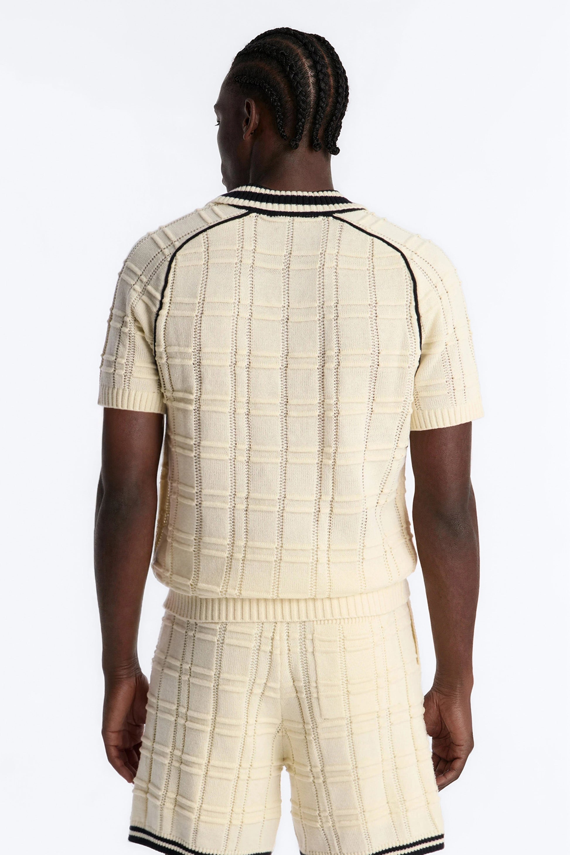 Relaxed Riviera Johnny Collar Knit Polo - Cream Fashion Nova