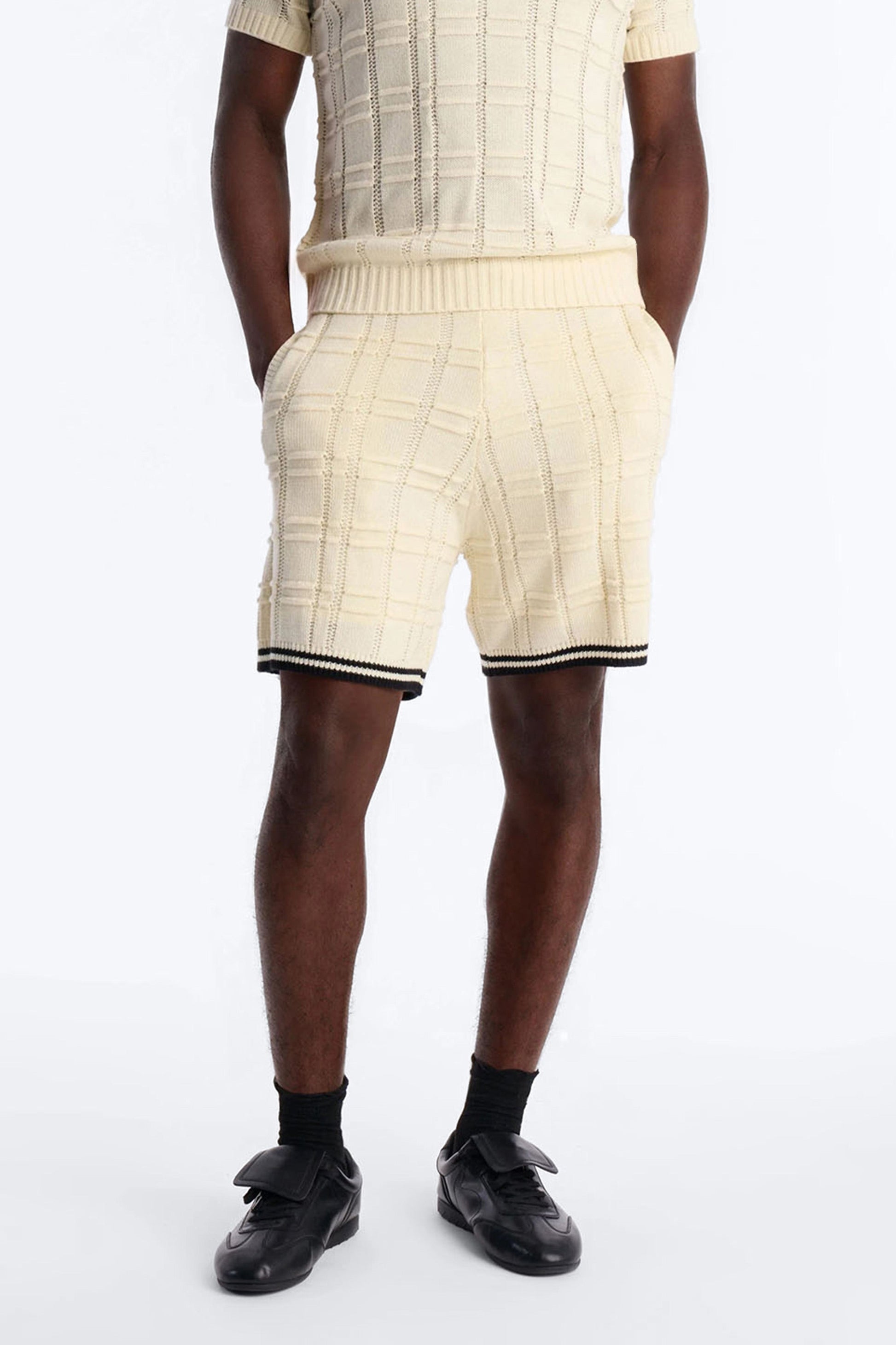 Relaxed Riviera Knit Short - Cream Fashion Nova