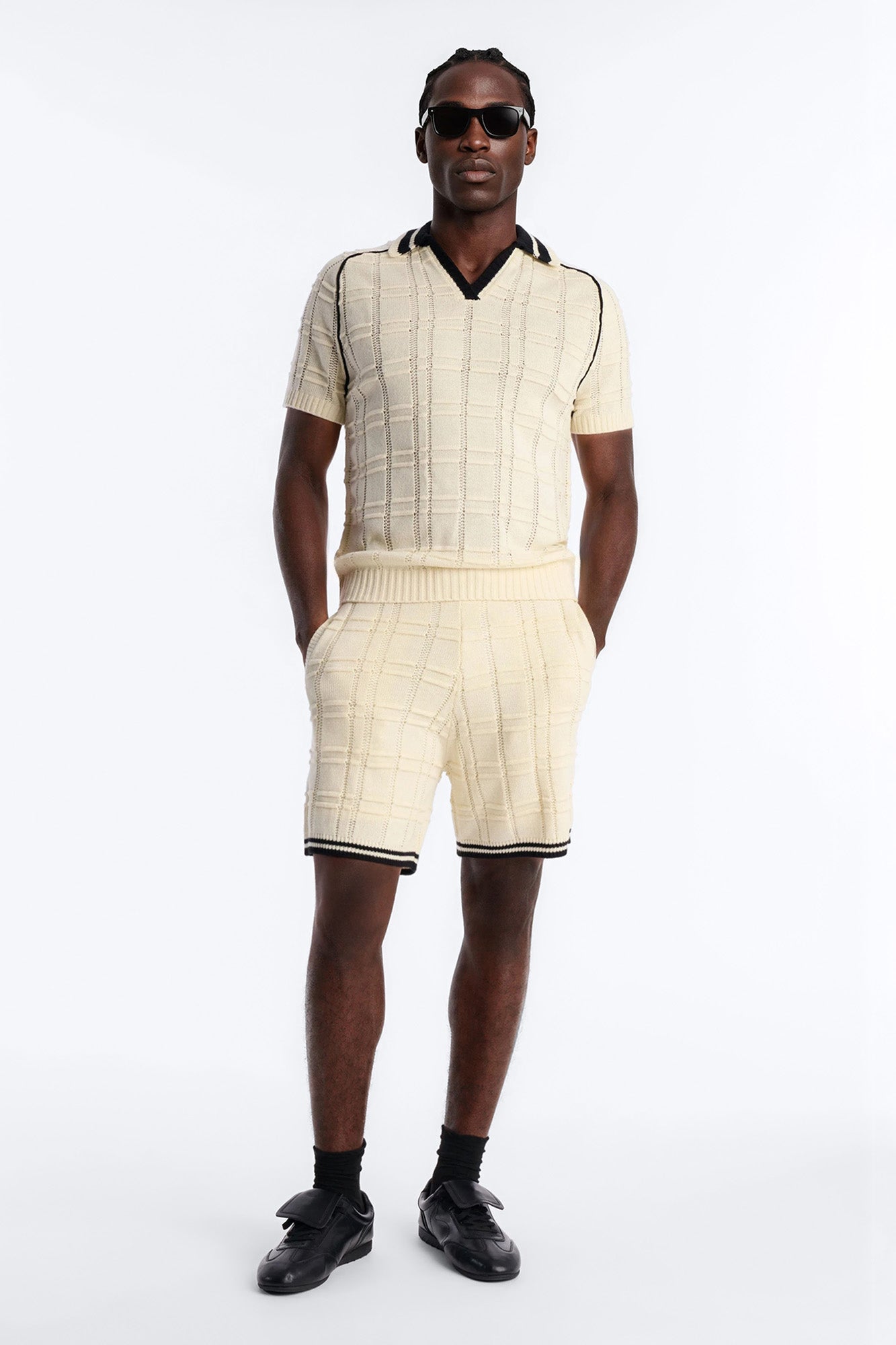 Relaxed Riviera Knit Short - Cream Fashion Nova