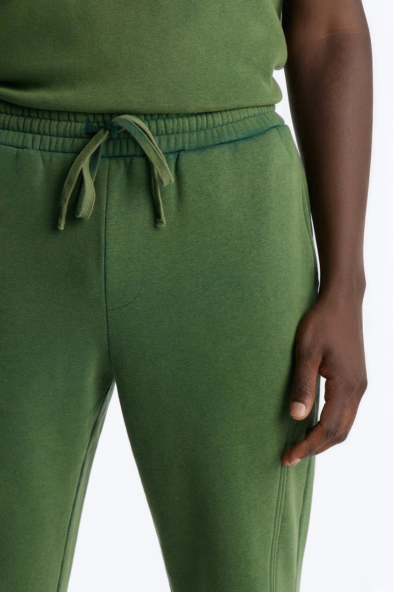 Washed Raw Edge Flare Sweatpant - Green Fashion Nova