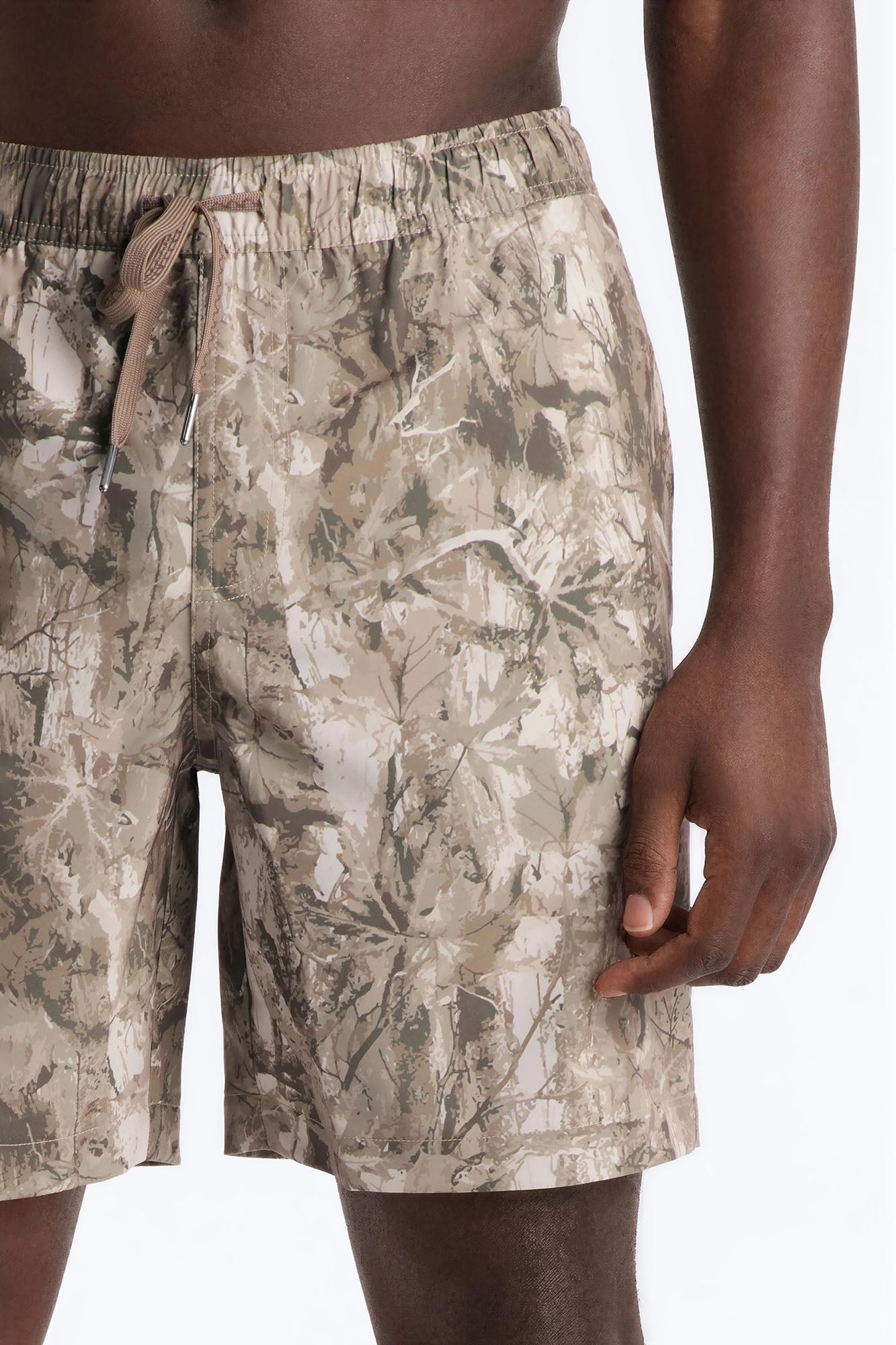Washed Camo Printed Swim Trunk 7″ - Camouflage Fashion Nova