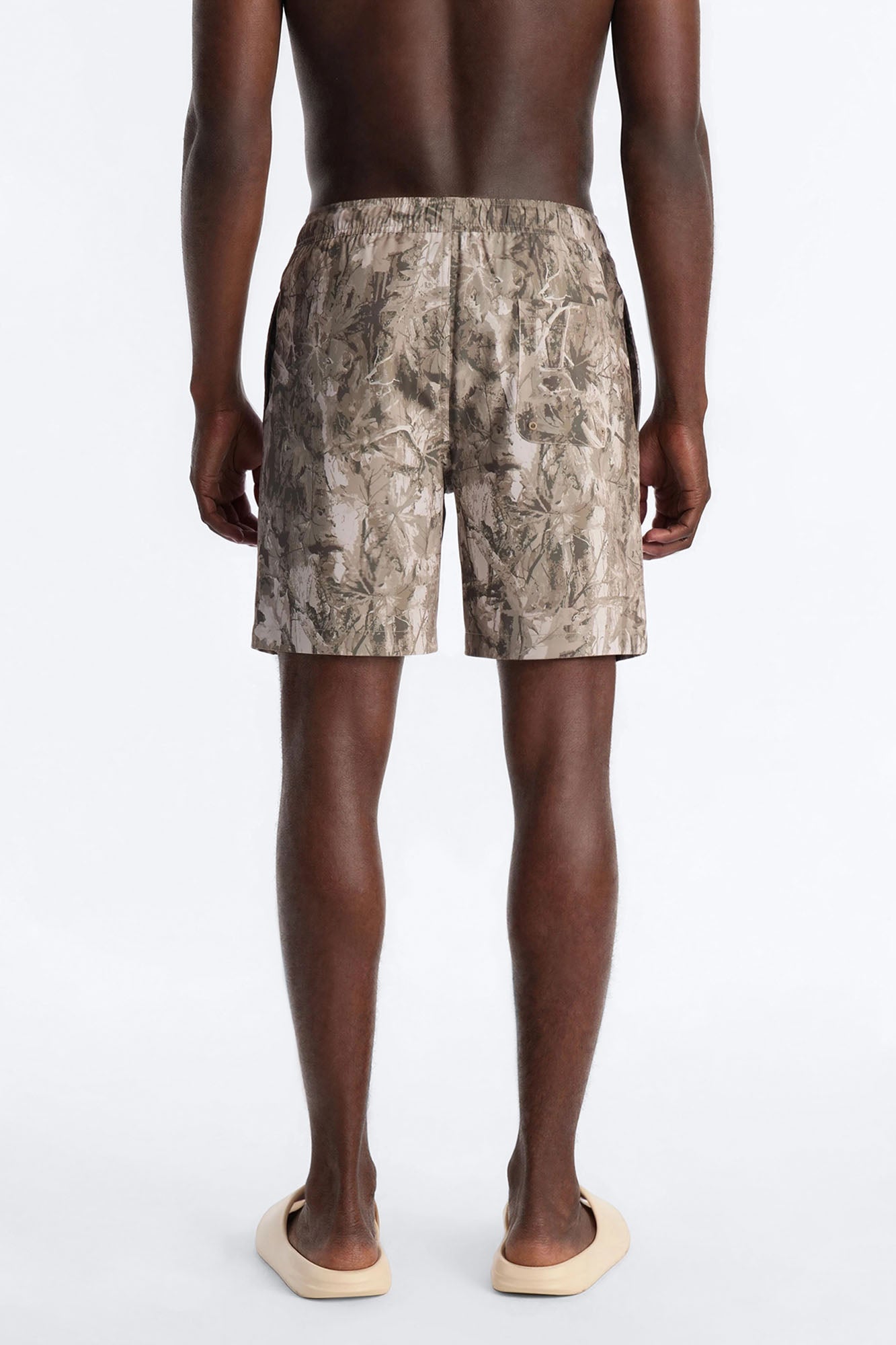 Washed Camo Printed Swim Trunk 7″ - Camouflage Fashion Nova